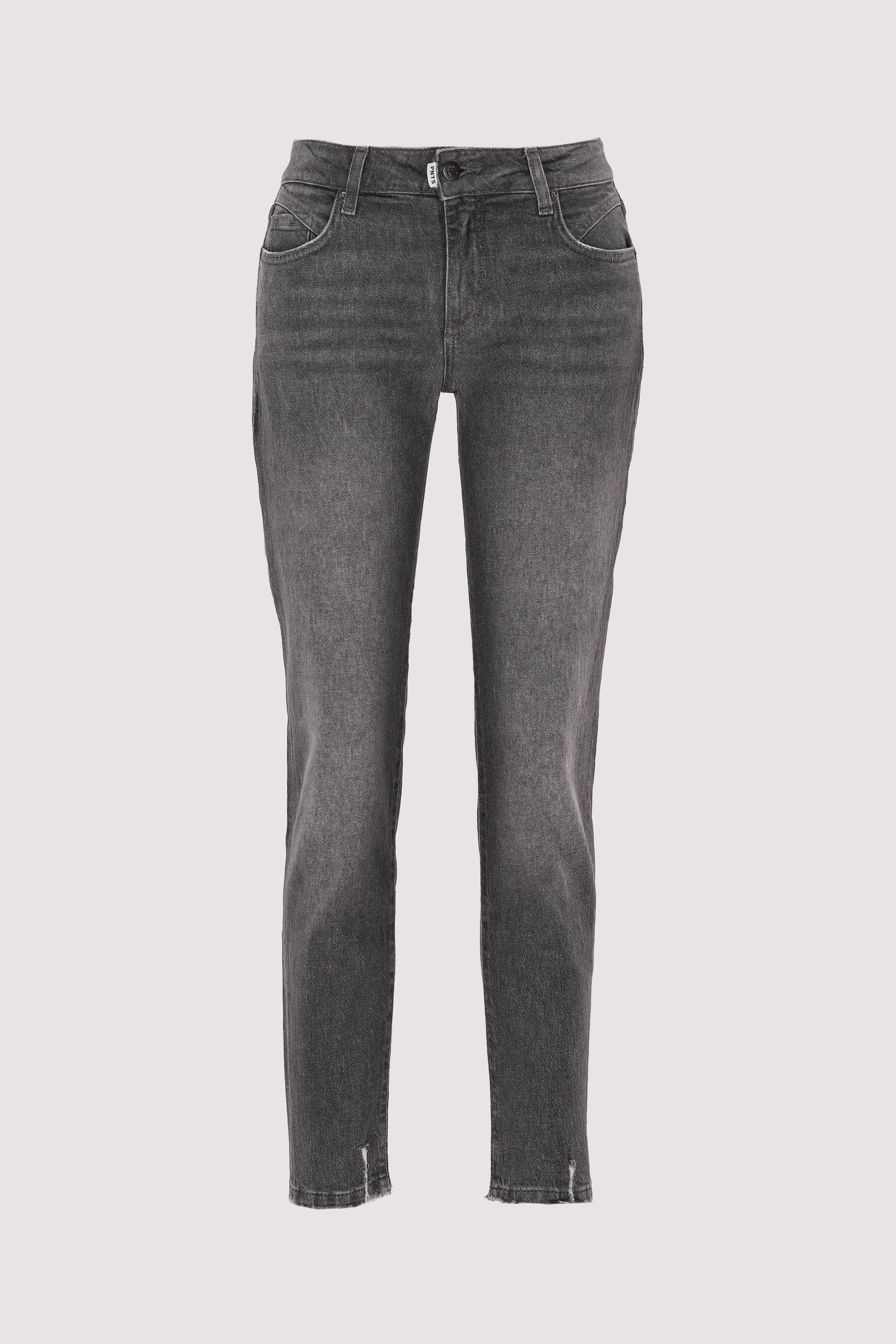 PNTS Damen Skinny Jeans Dunkelgrau