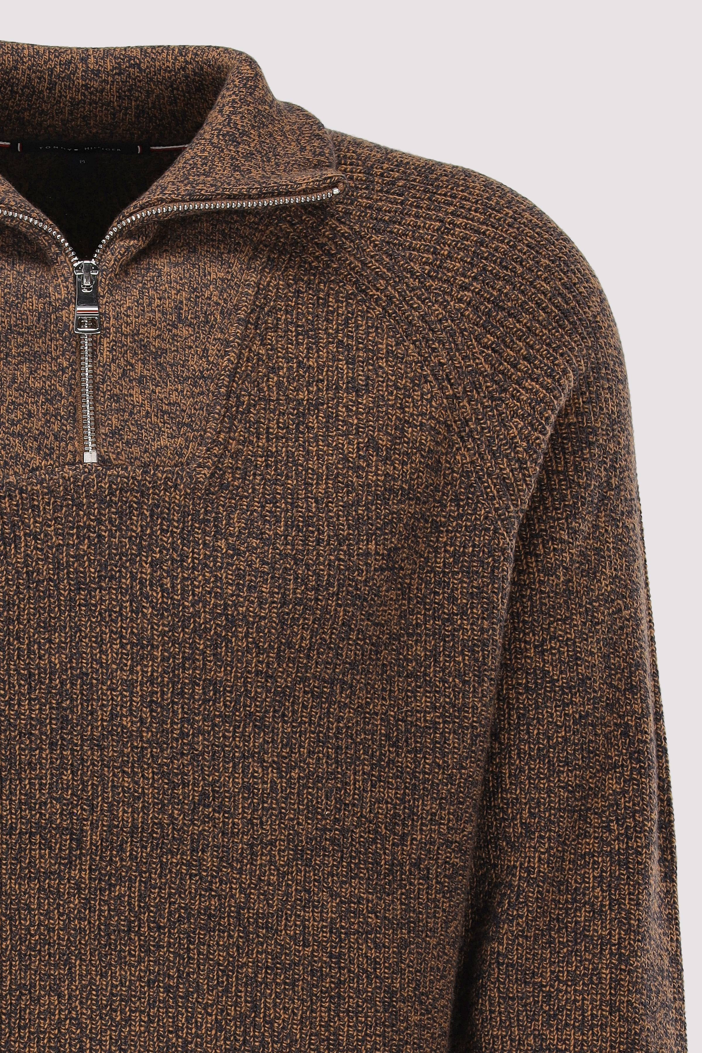 Tommy Hilfiger - FISHERMAN RIB ZIP MOCK