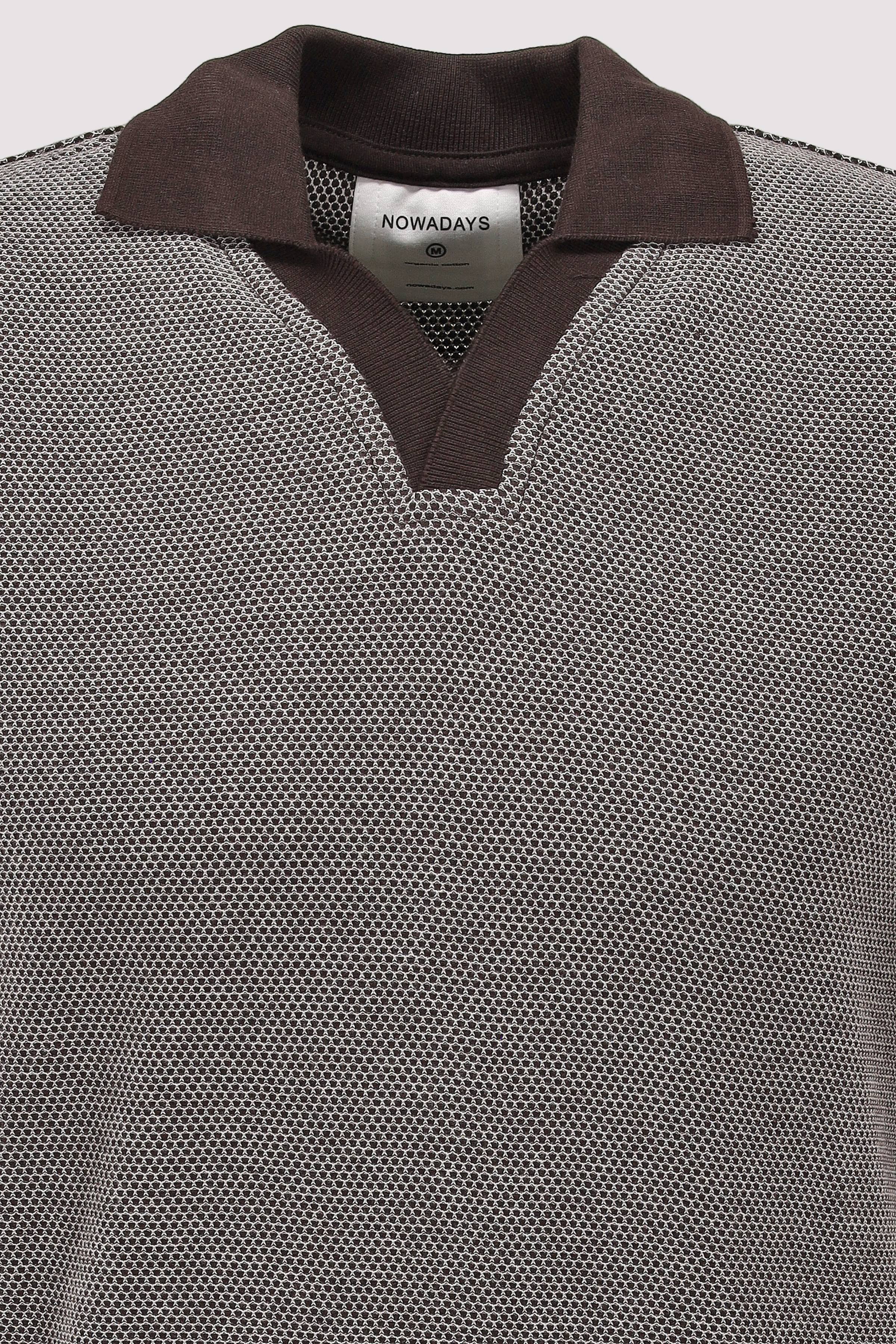NOWADAYS - NOWADAYS Poloshirt Espresso Baumwolle