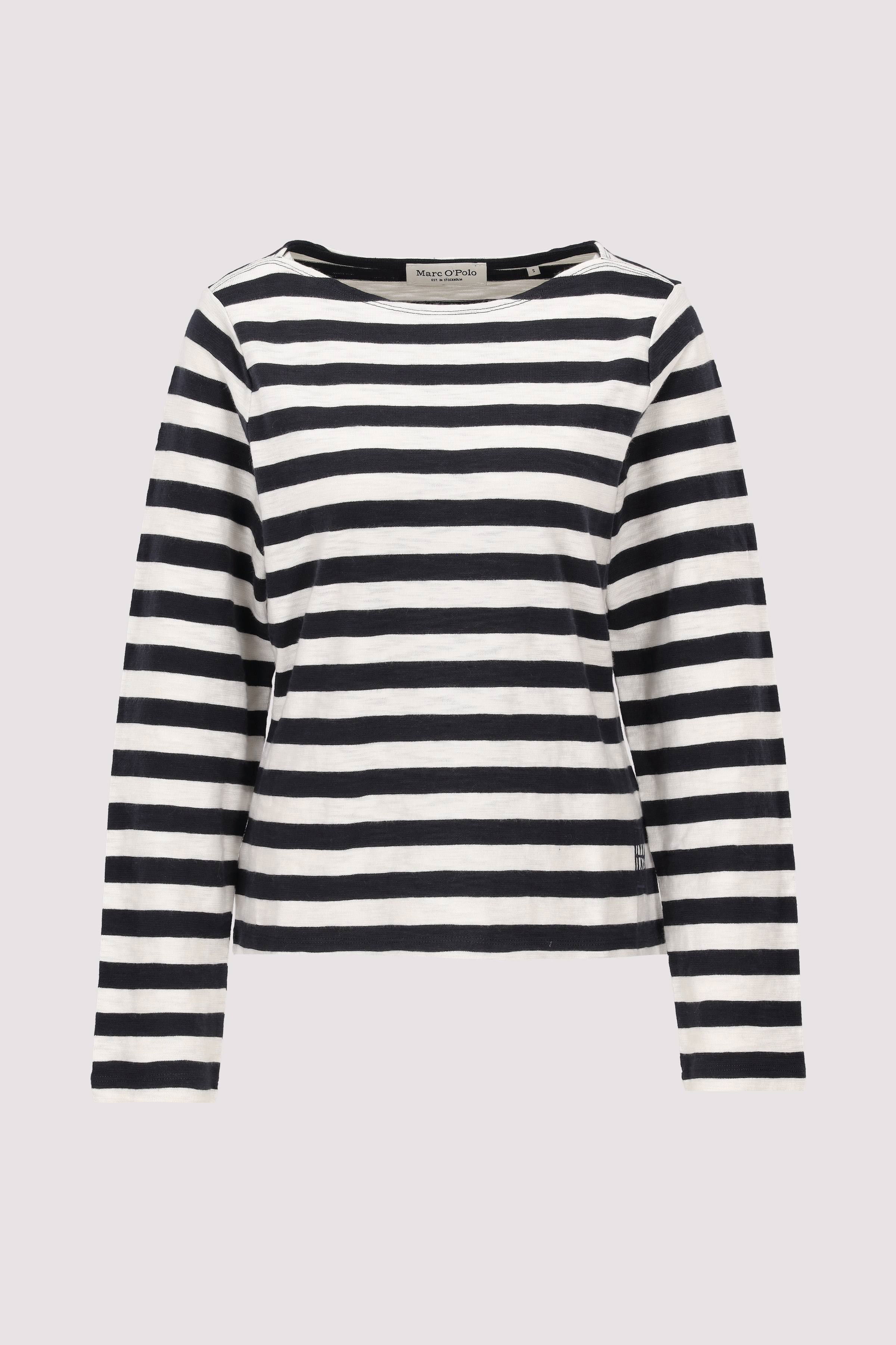 T-shirt, long sleeve, boat nec