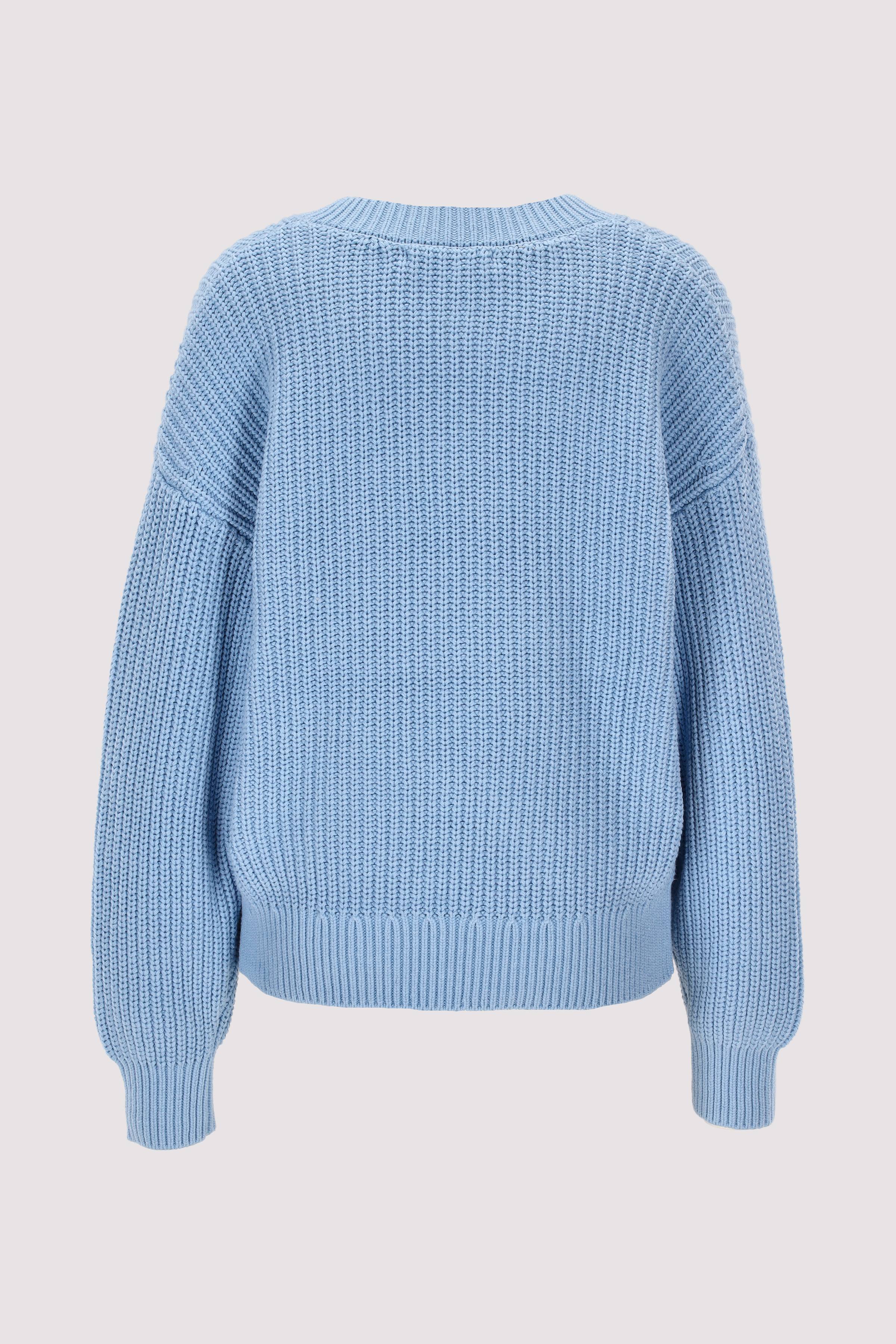 Selected Rundhalspullover Blissful Blue