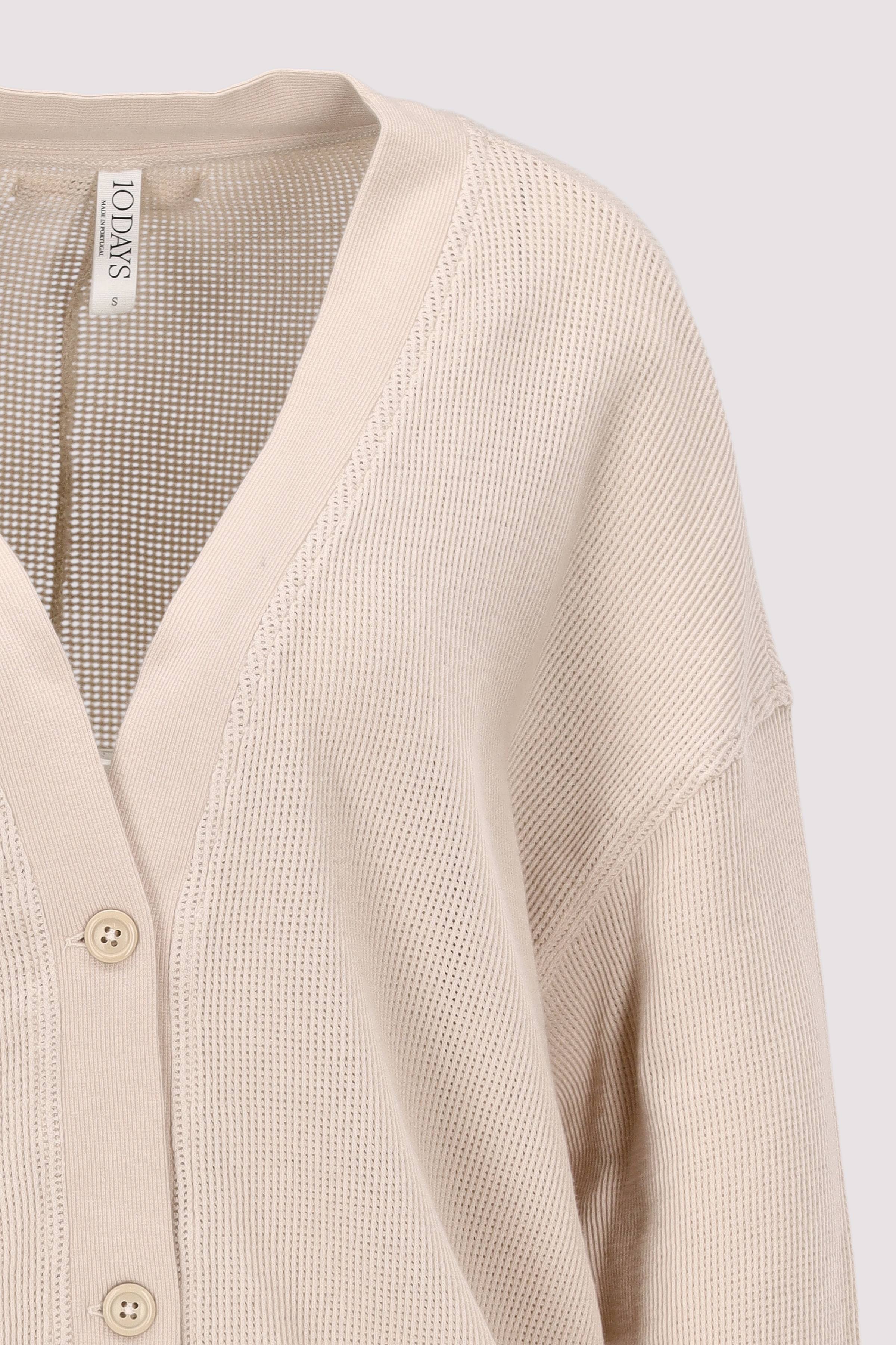 10Days - V-Neck Cardigan Mesh 10Days - V-Neck Cardigan Mesh