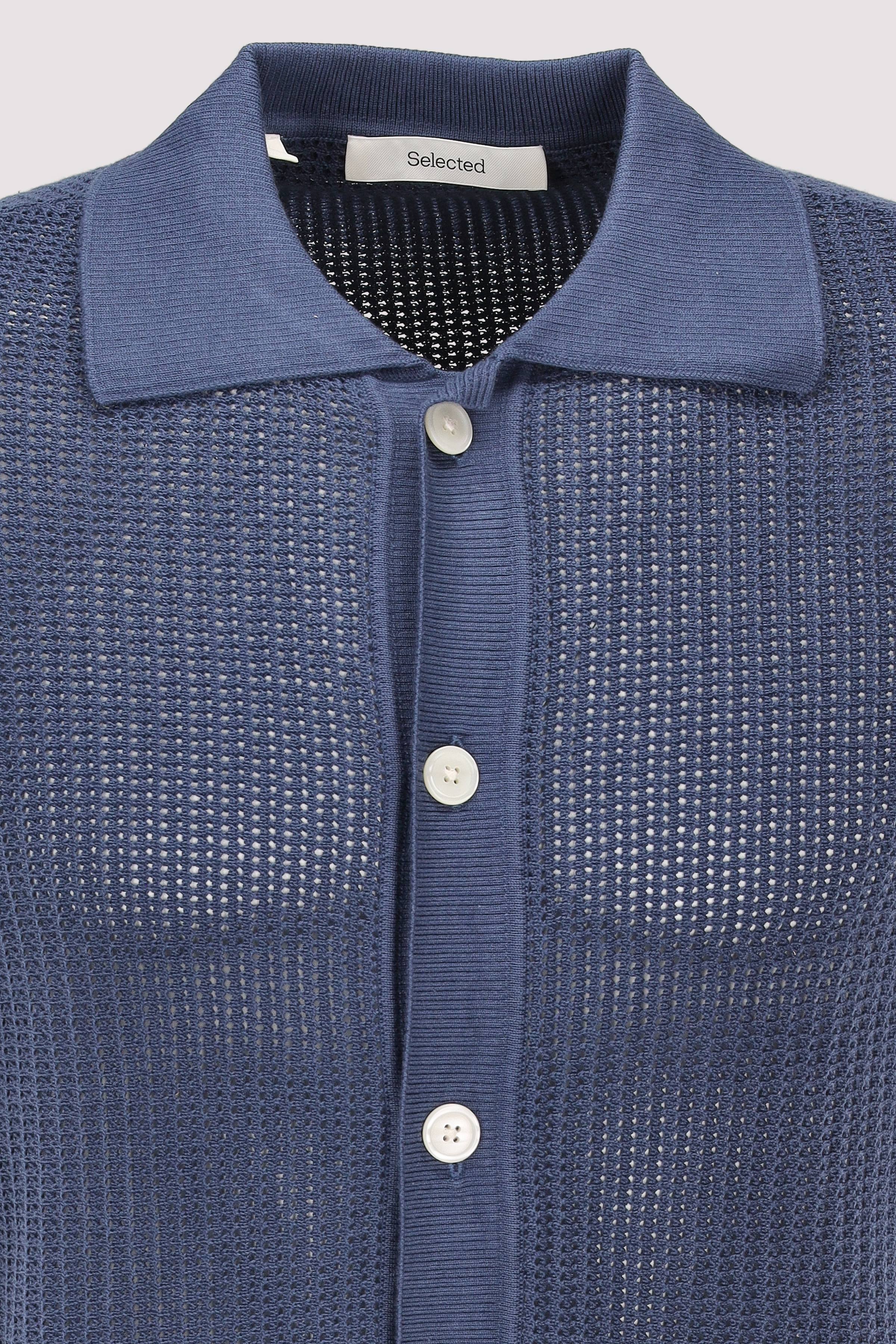 Selected - SLHSHANE SS OPEN STRUC POLO CA