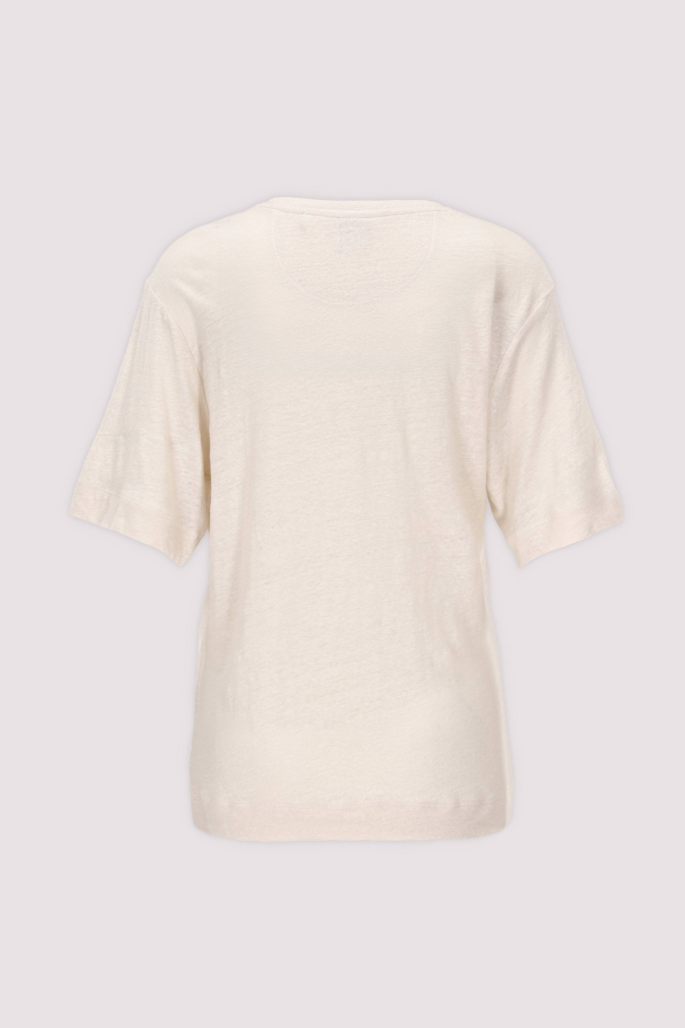 BOSS Leinen T-Shirt Damen Open white