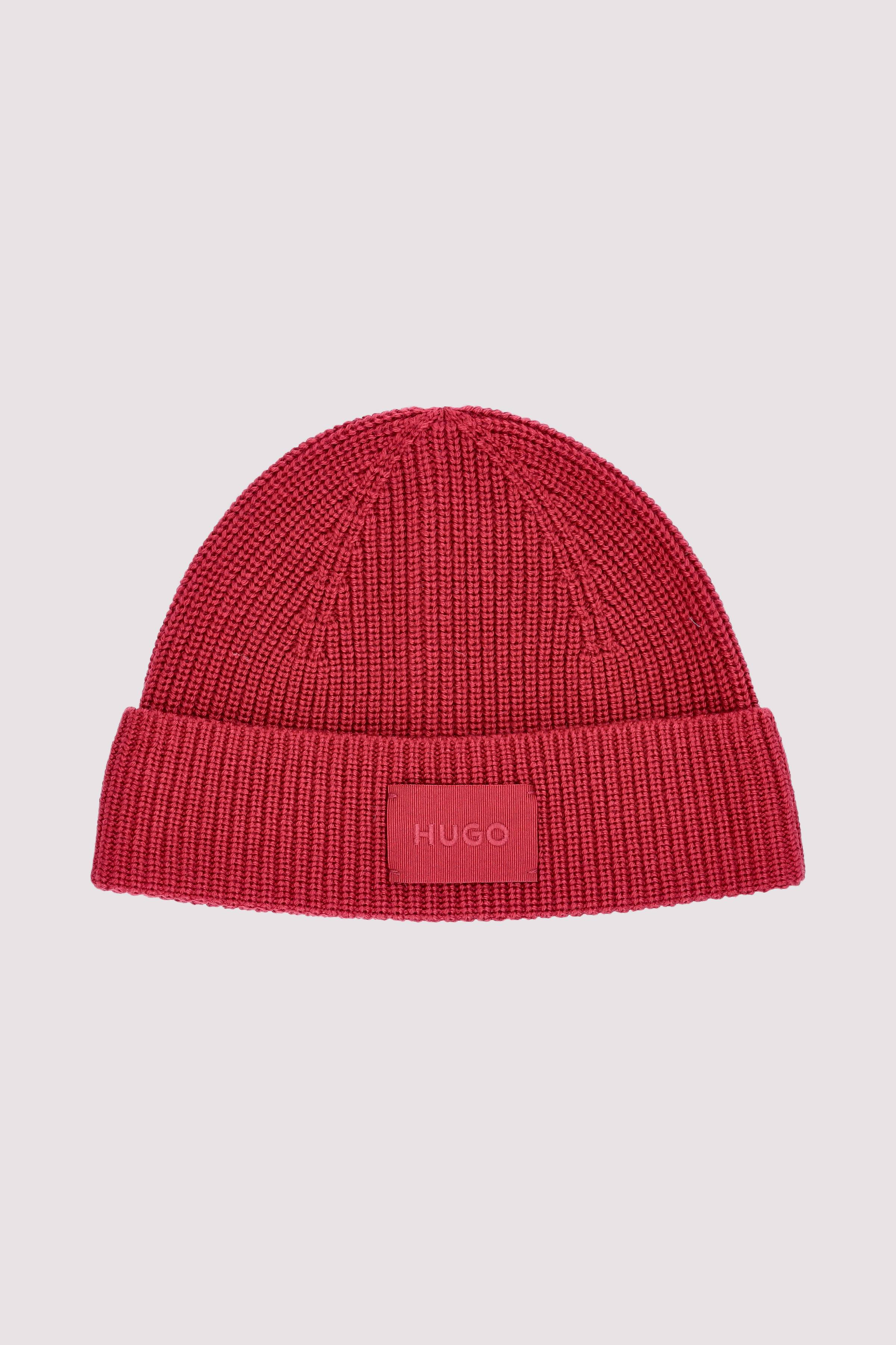 HUGO Cap offenrot mit markantem Logo