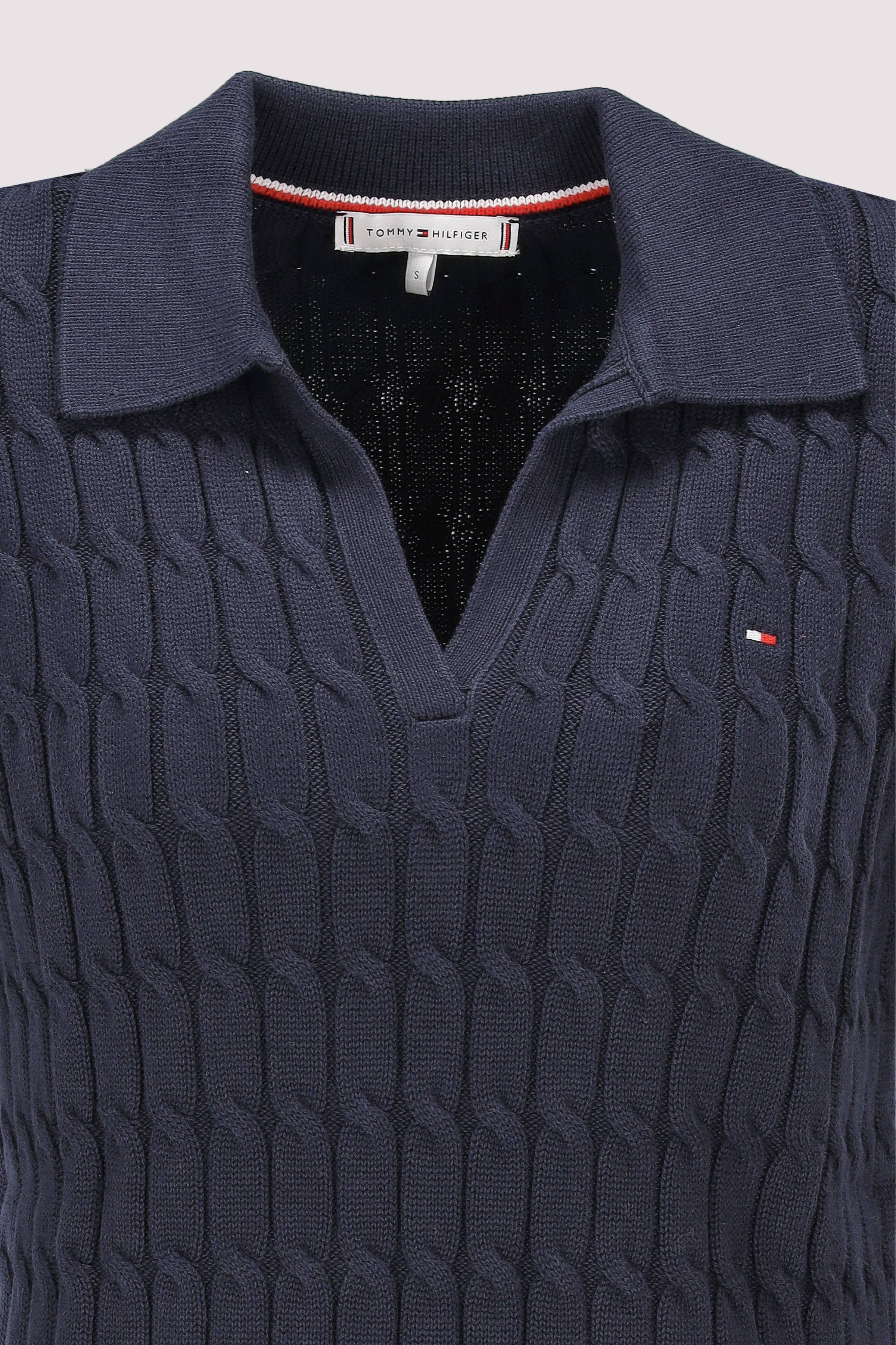 Tommy Hilfiger - CO CABLE MID GG OPEN POLO VEST
