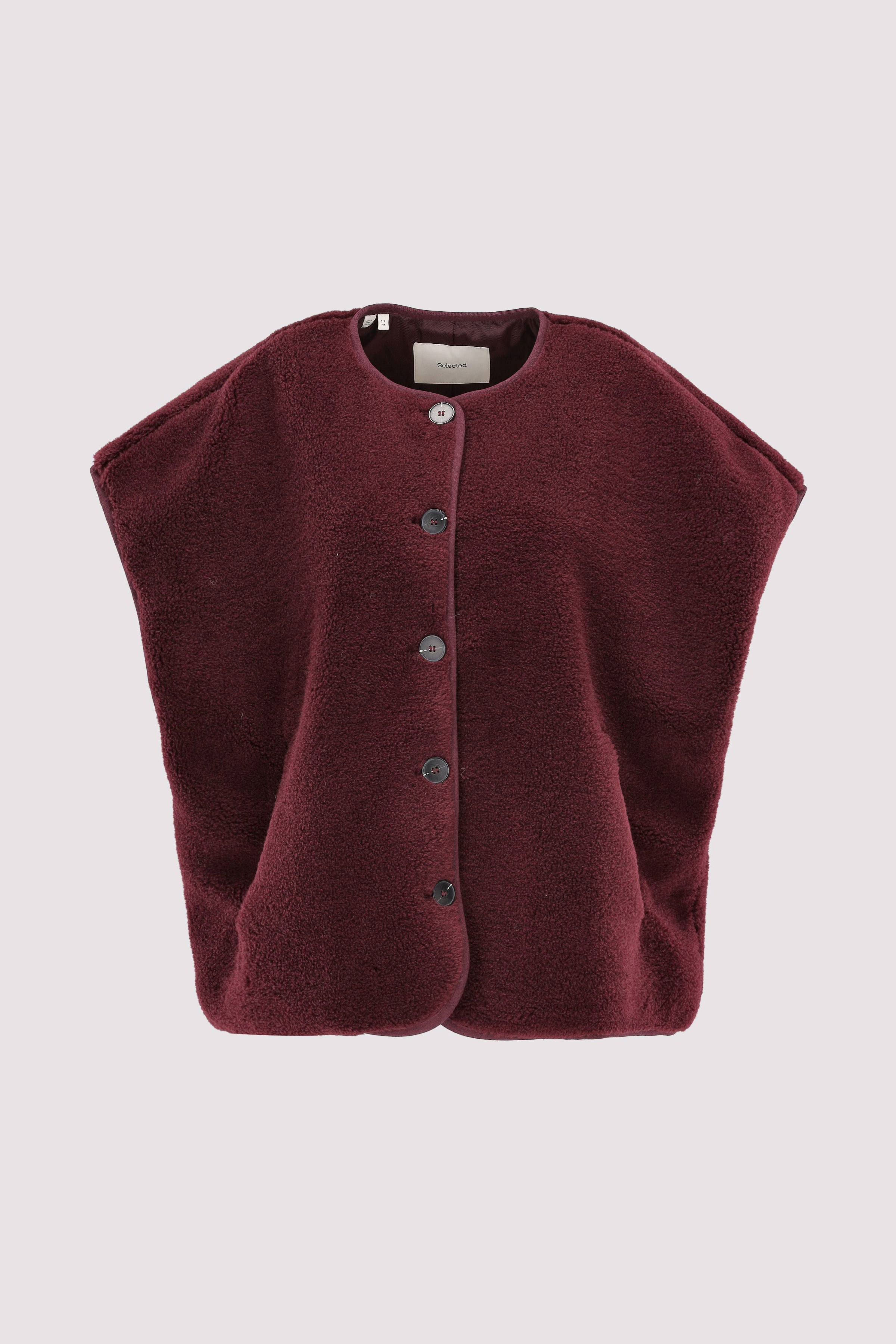 SLFSMILLA SHORT TEDDY VEST