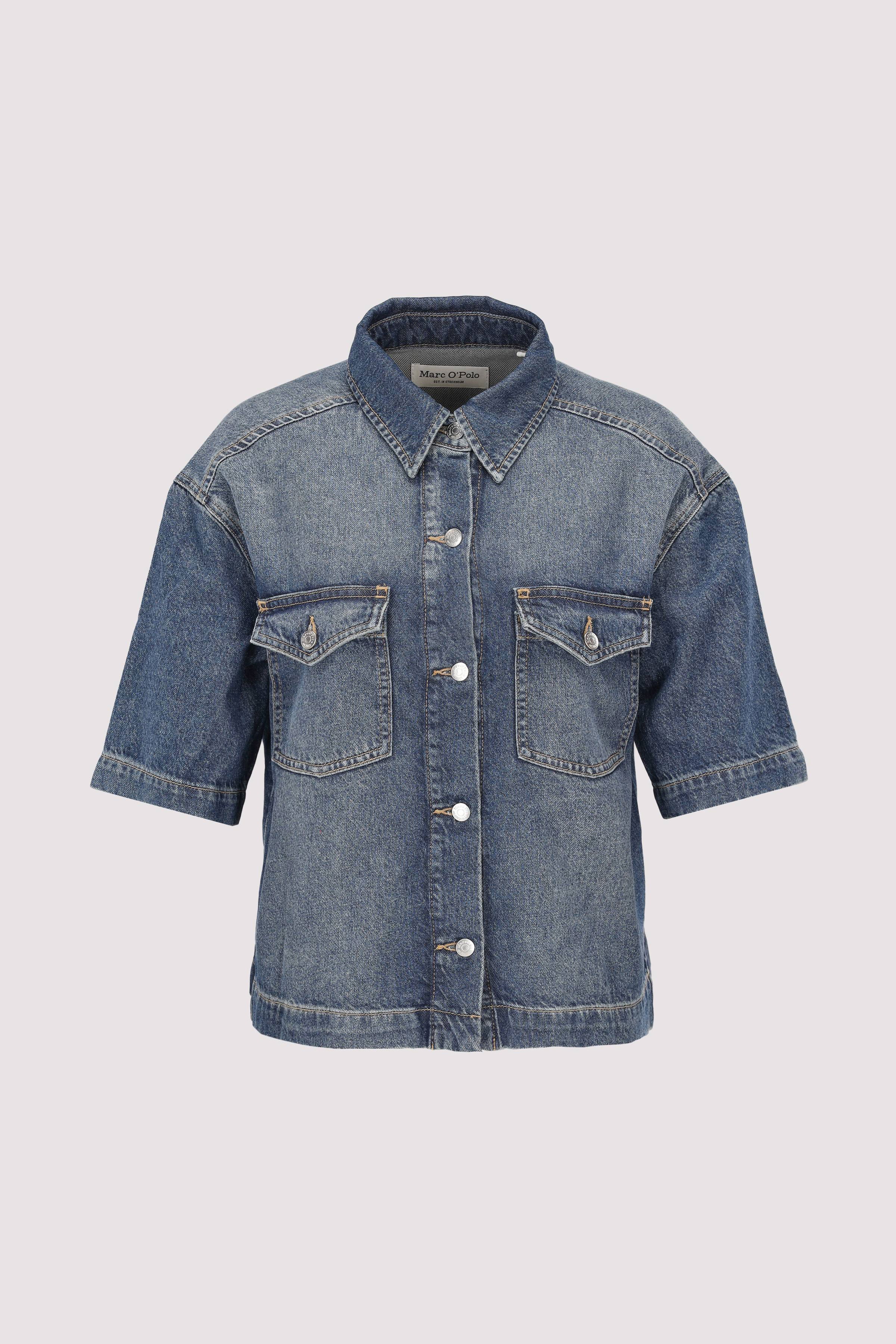 Denim shirt, relaxed fit, over