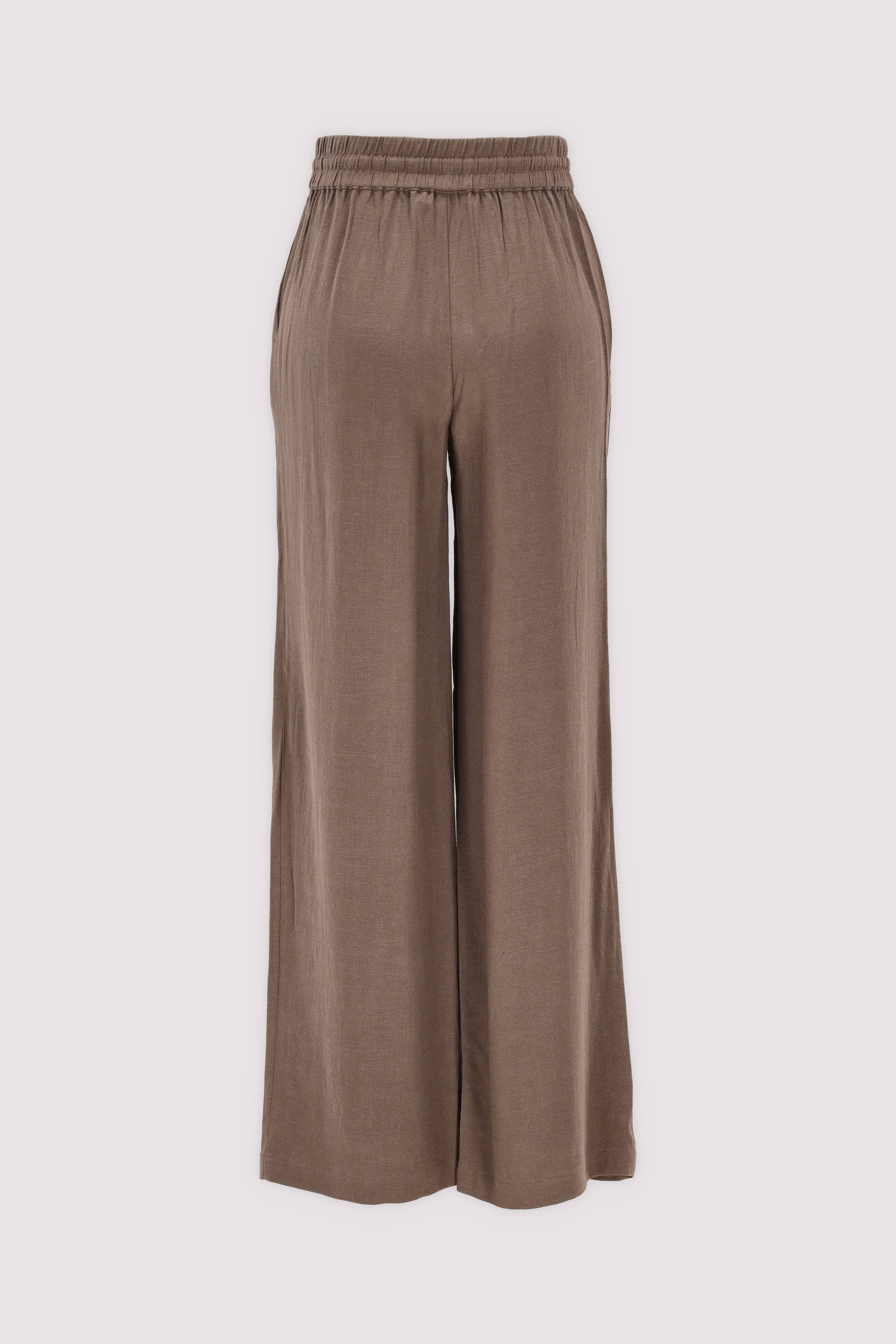 Selected Damen Wide-Leg-Hose Braun