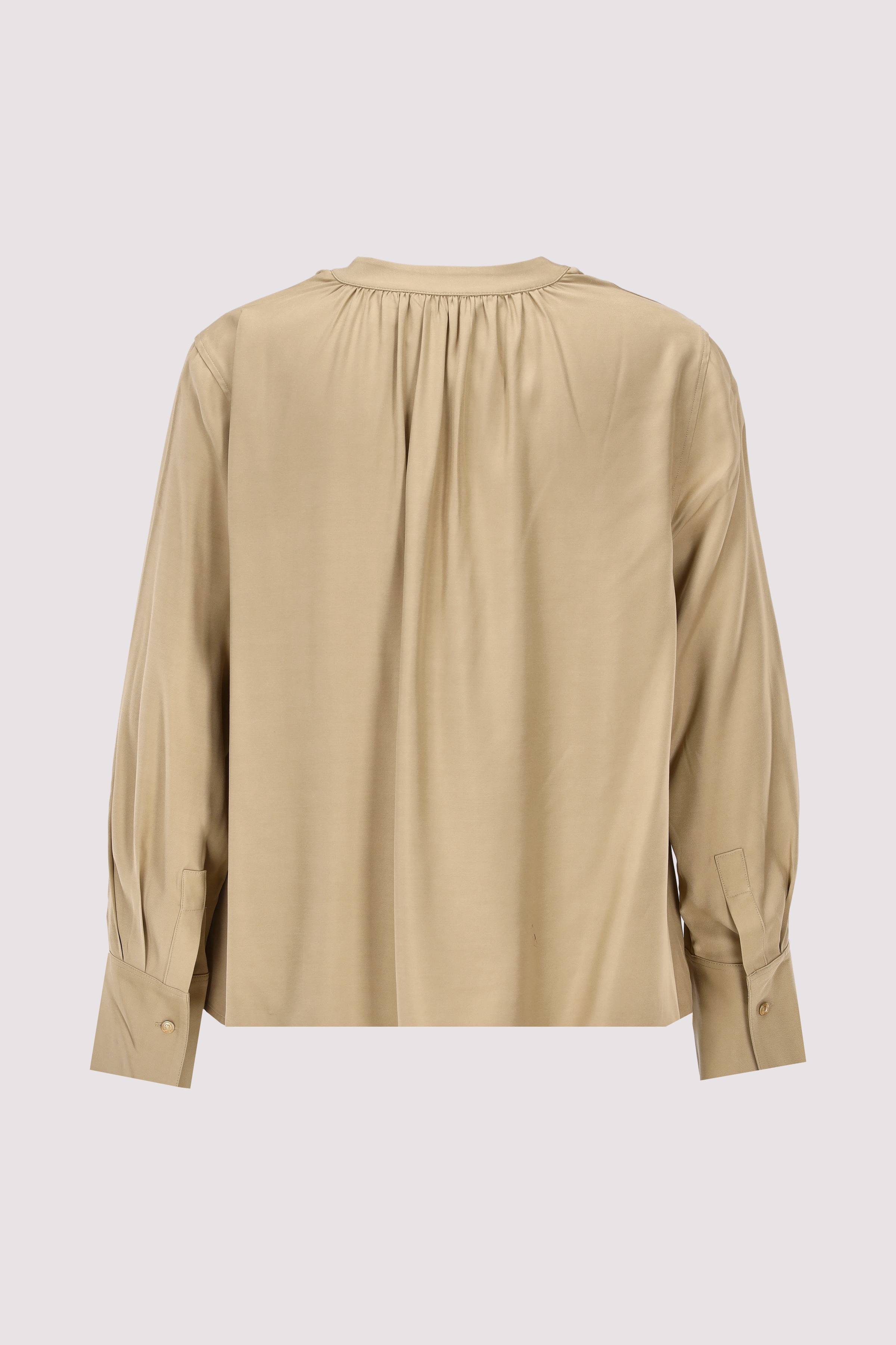 SOFT VISCOSE V-NECK LS BLOUSE