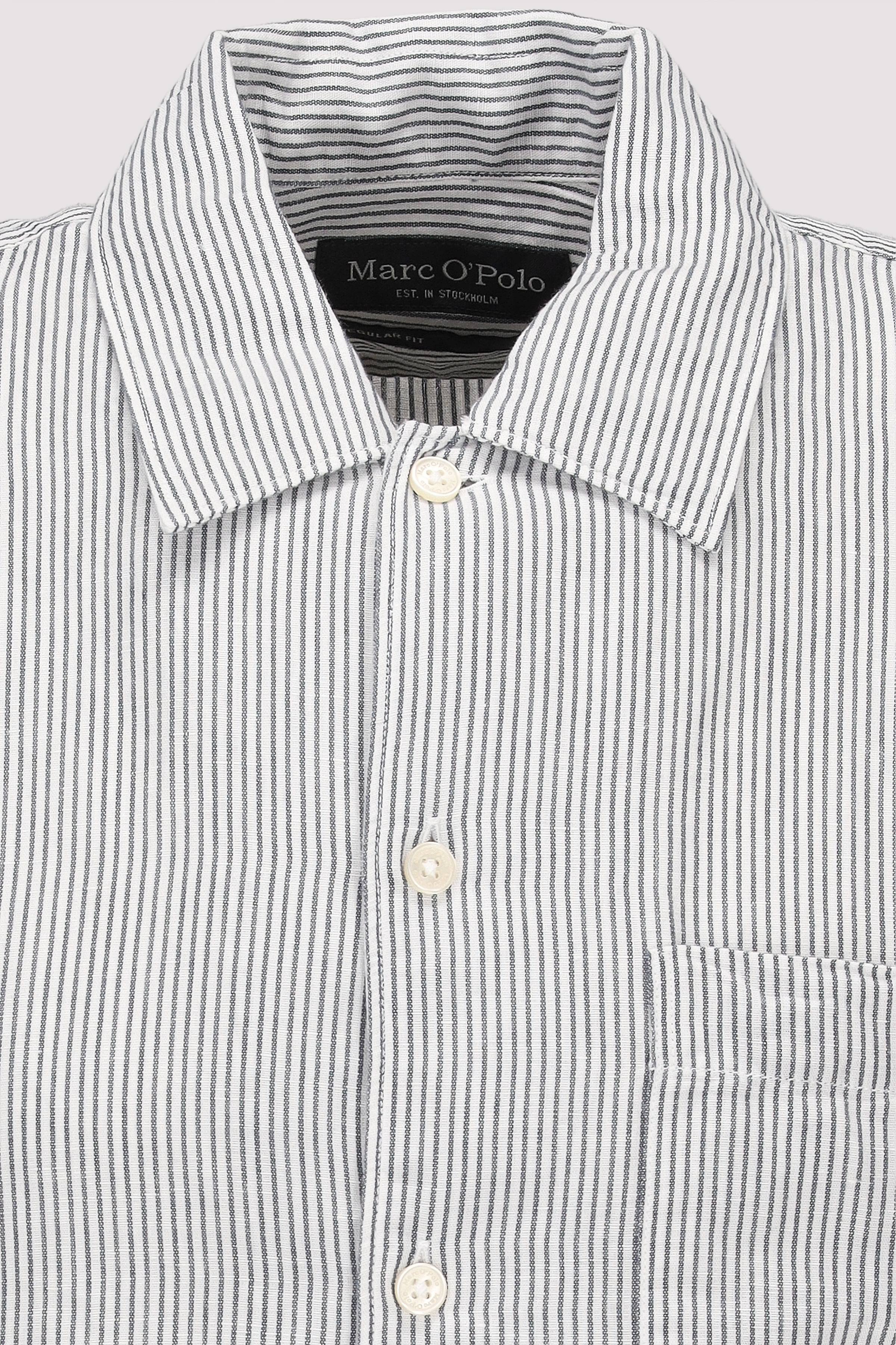 Marc O Polo Casual - Marc O'Polo Kurzarmhemd Leinenmix