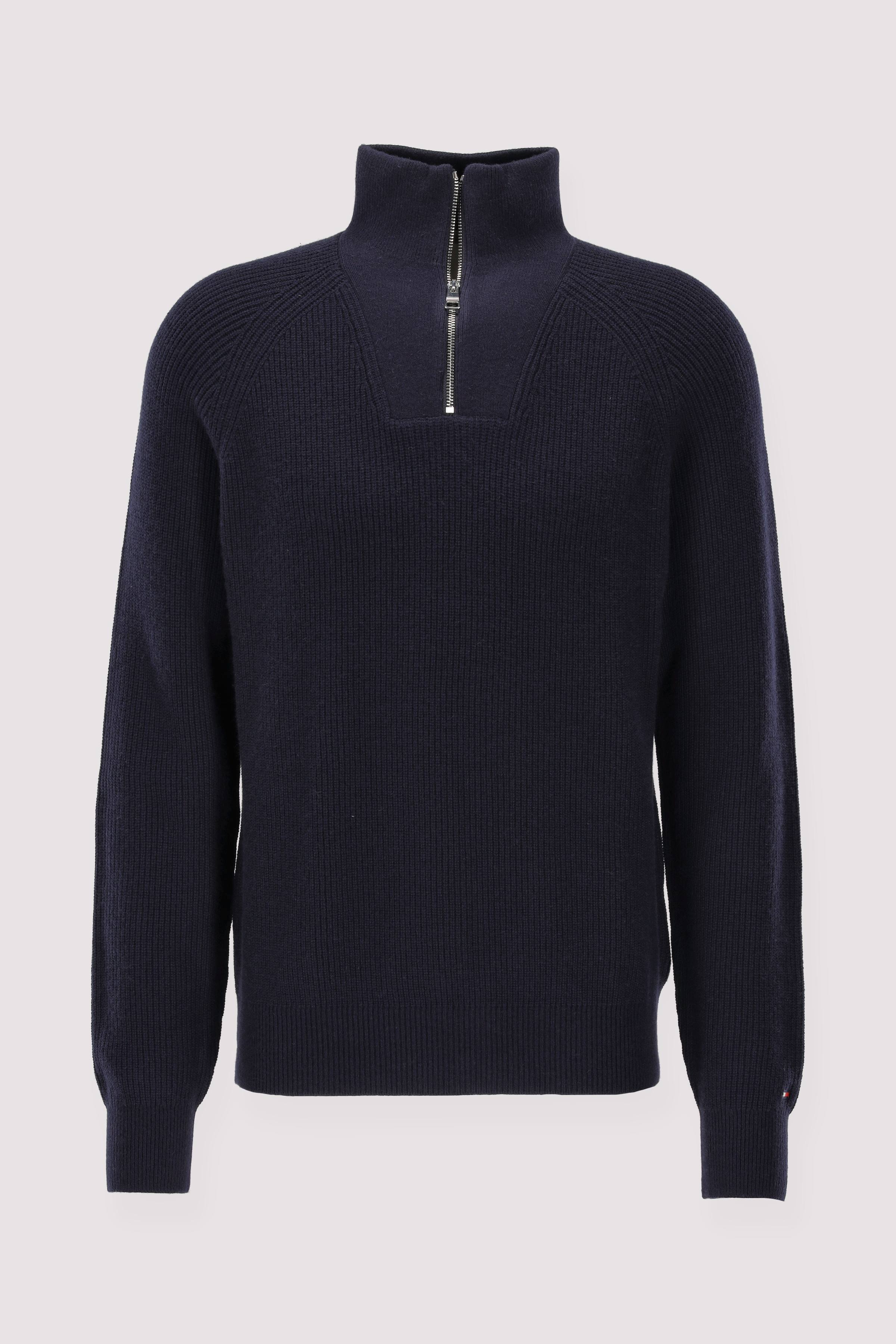 Tommy Hilfiger Half-Zip Pullover blau
