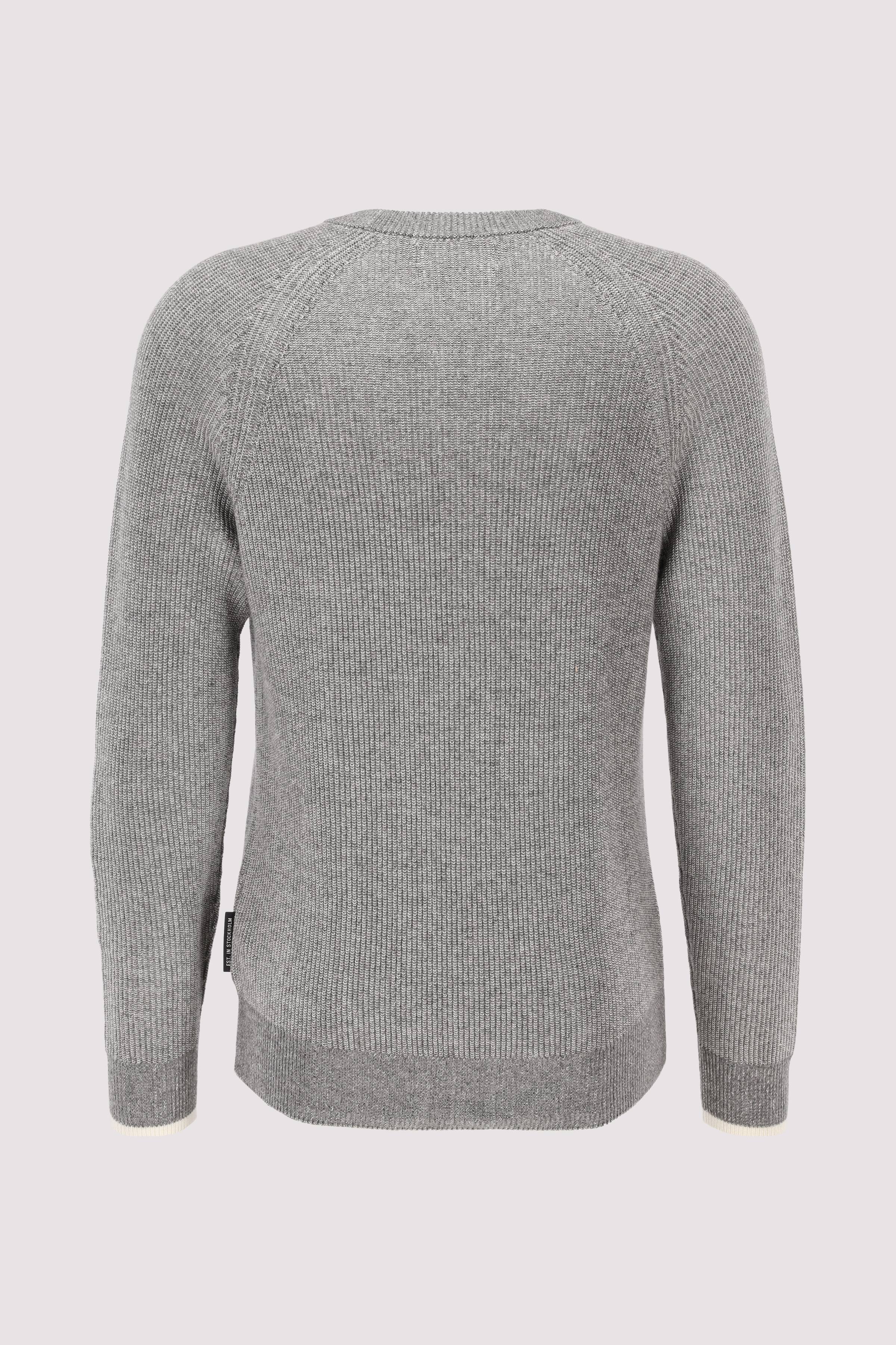 Crew neck, structured, bi-colo