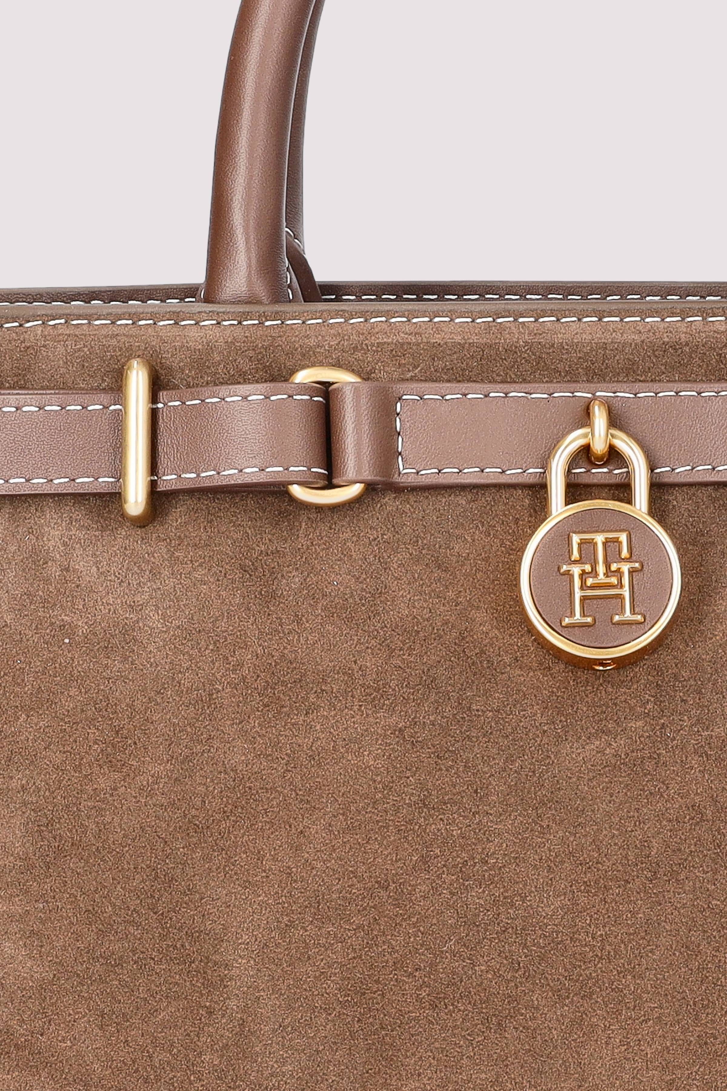 Tommy Hilfiger - AMERICAN ICON MINI TOTE SUEDE Tommy Hilfiger - AMERICAN ICON MINI TOTE SUEDE