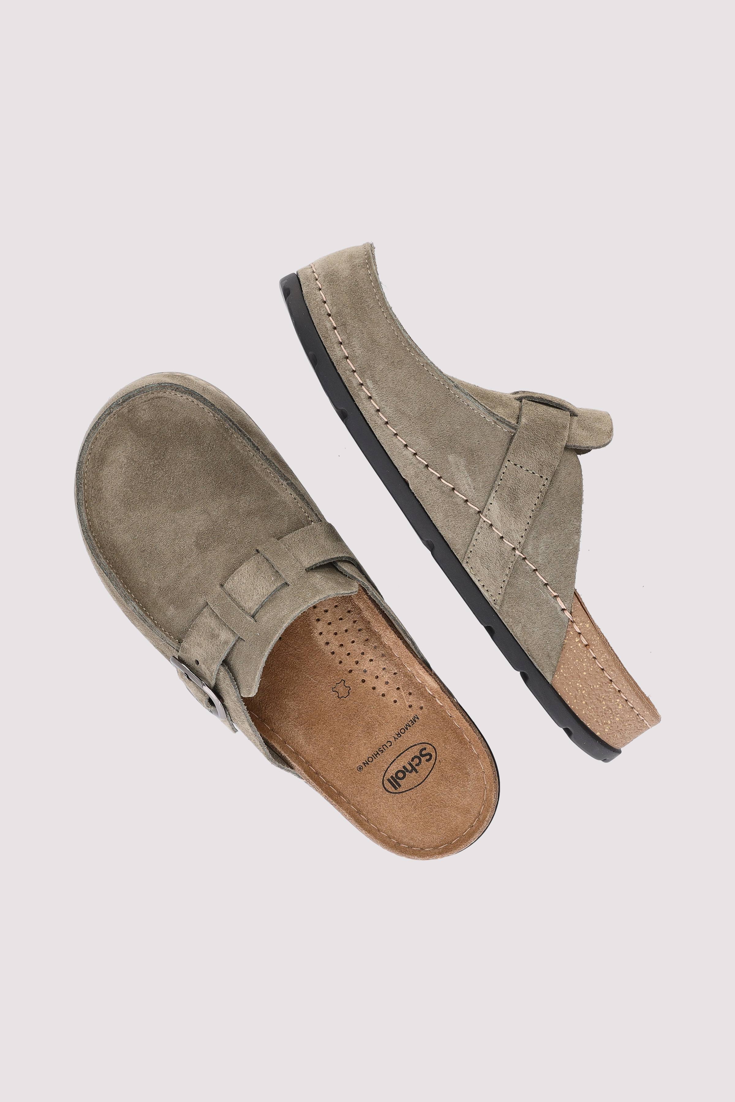 Scholl - Scholl Sandale aus Leder, khaki.