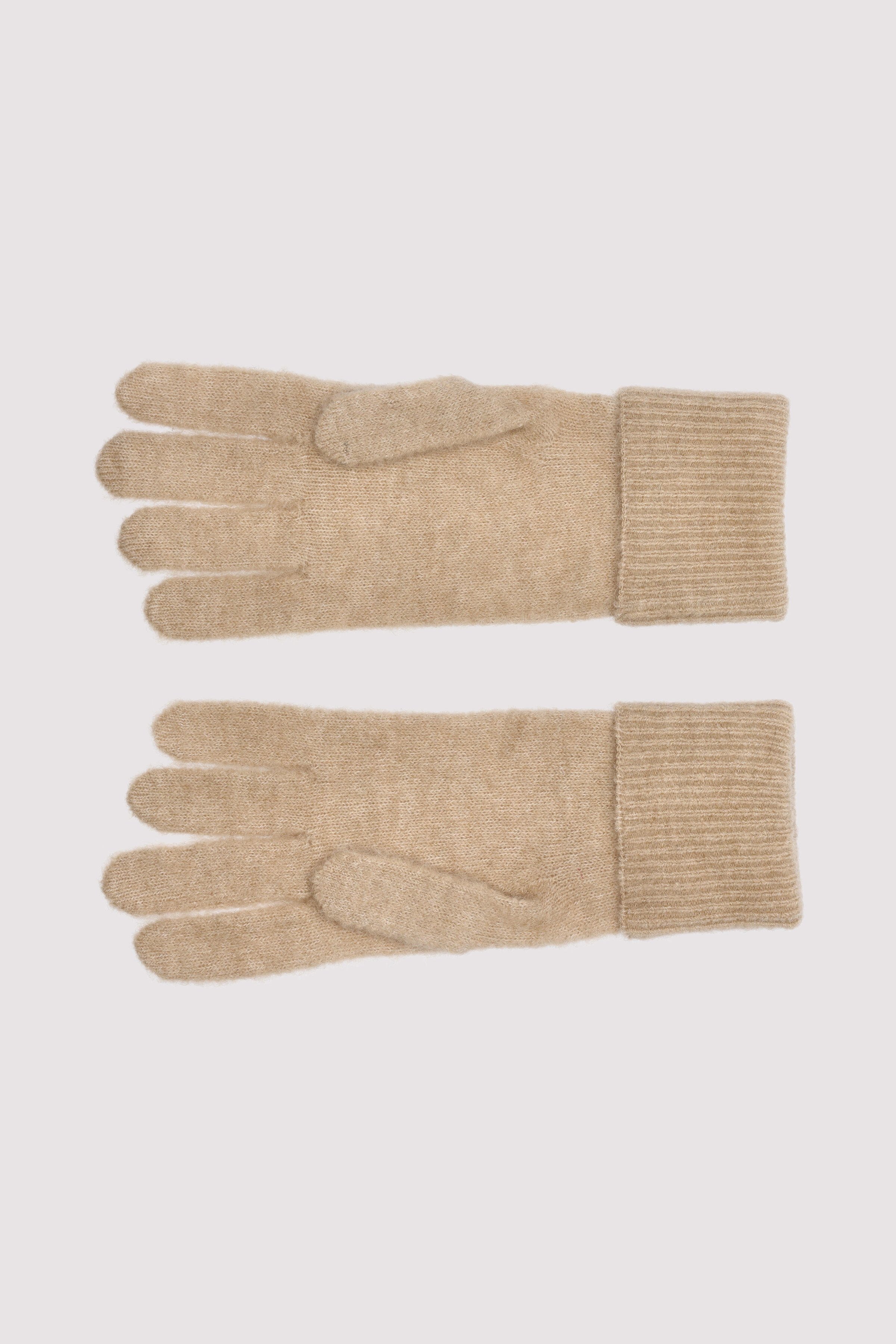 Gloves, knitted, fold-up in ha