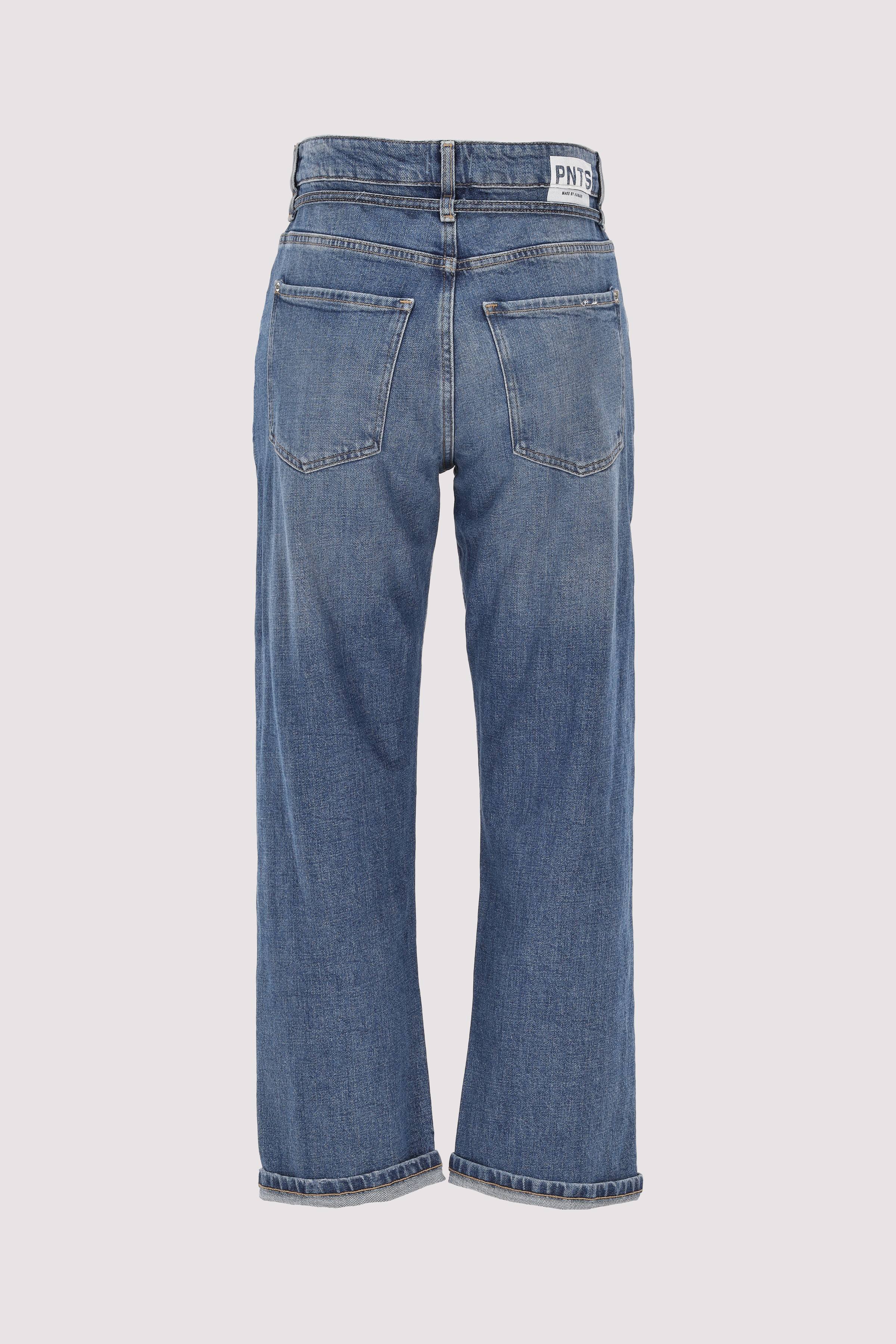 PNTS Wide-Leg-Jeans Mittelblau Lässig