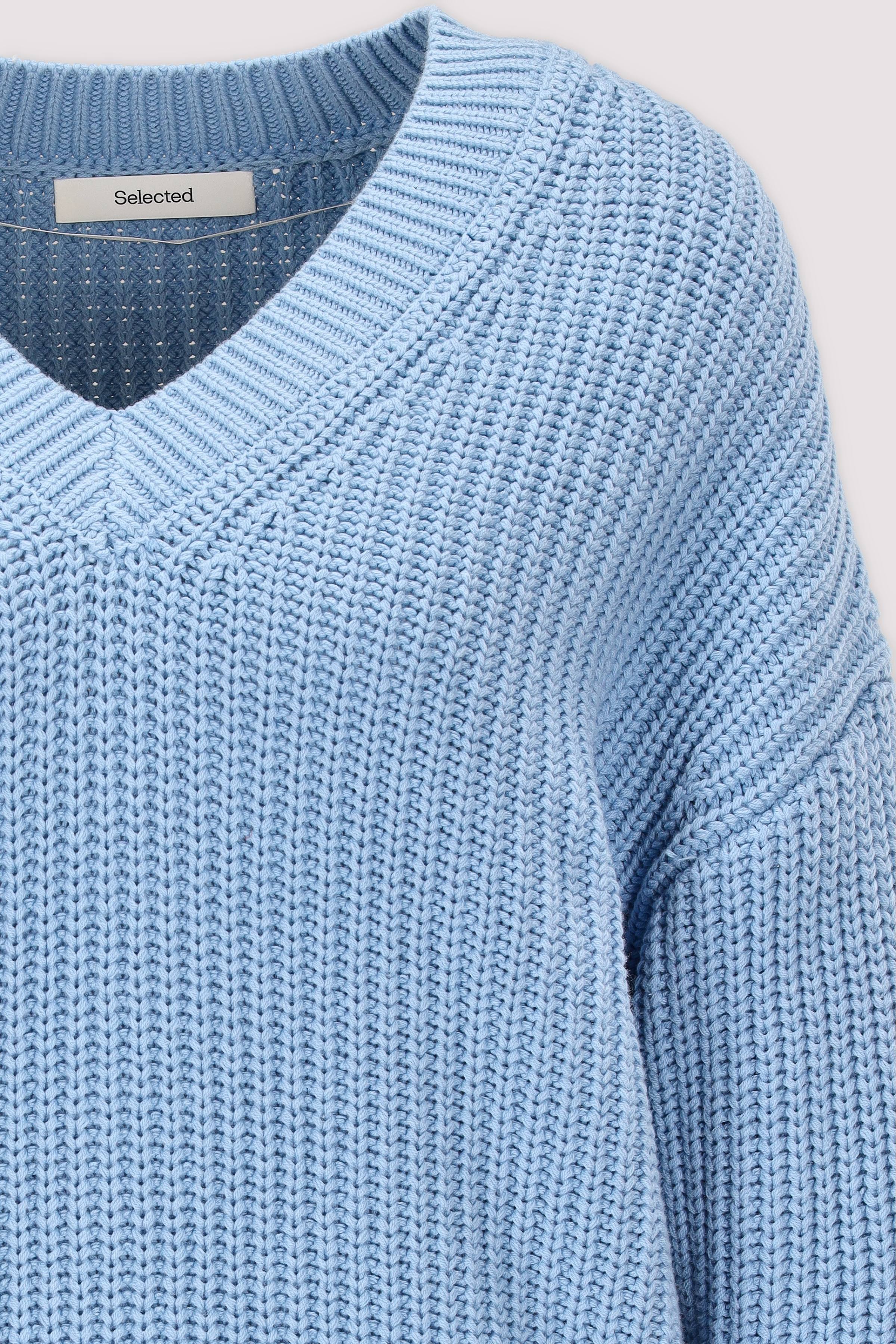 Selected - Selected Rundhalspullover Blissful Blue