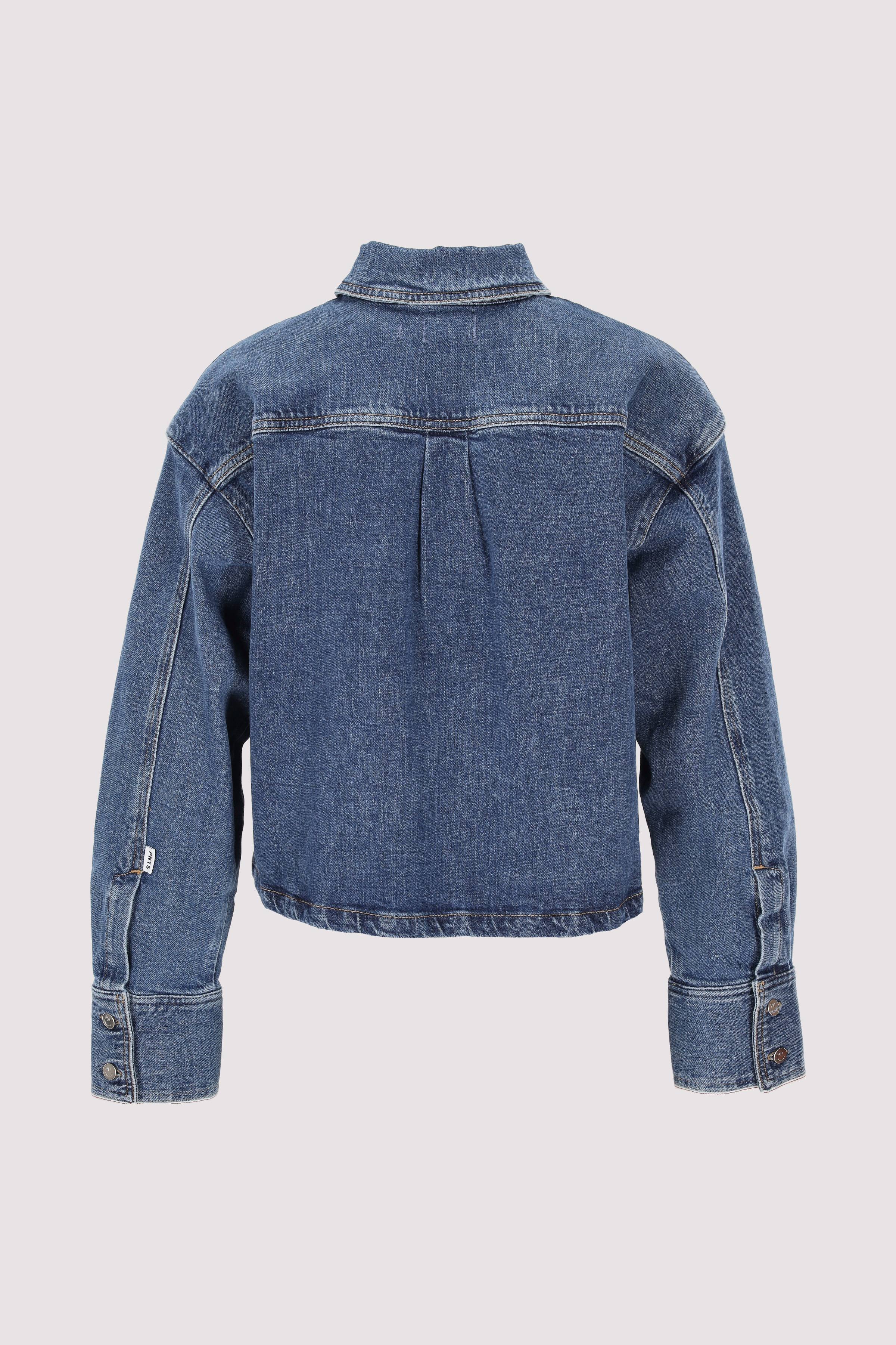 PNTS Jeansjacke Damen lässig mittelblau