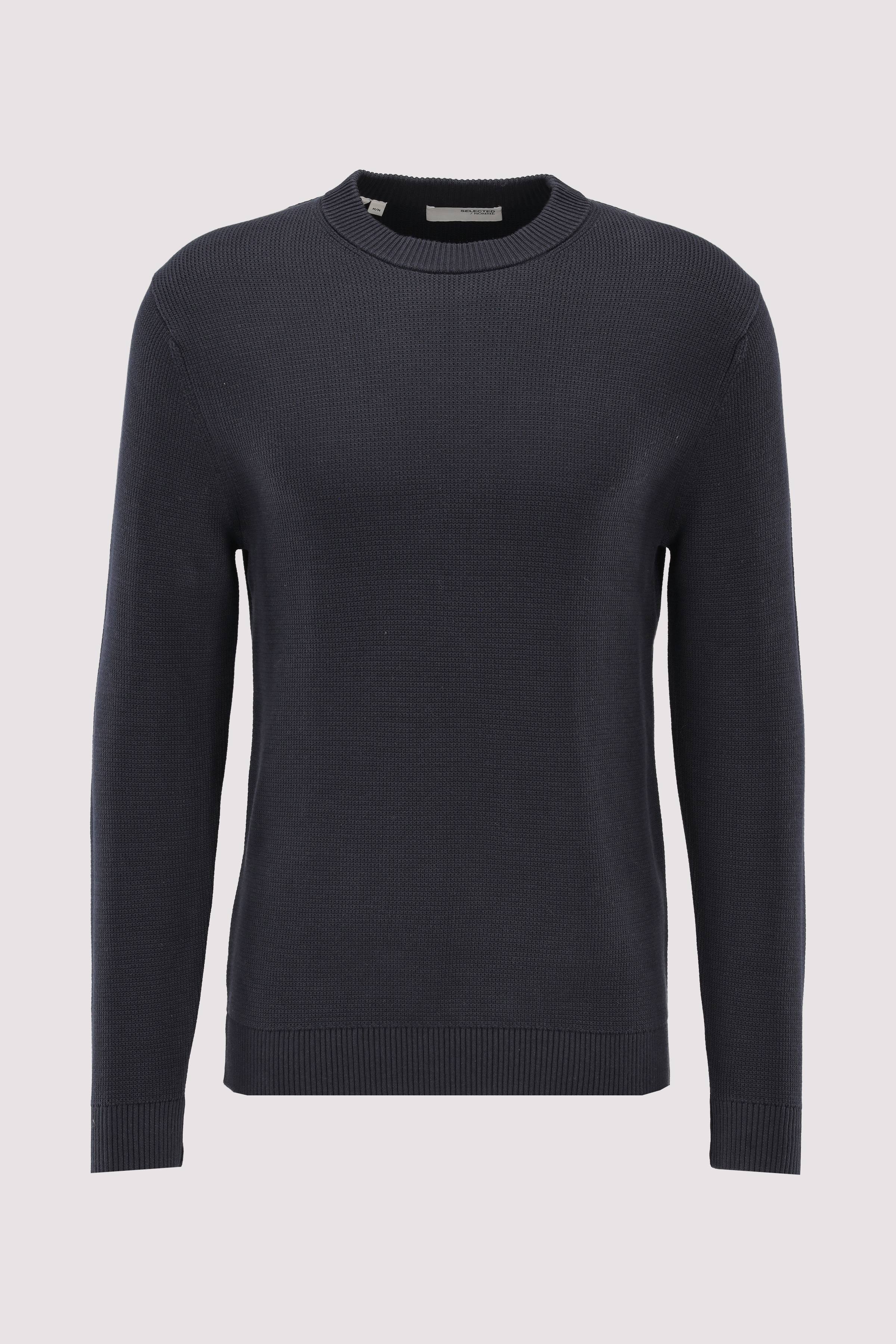 SLHDANE LS KNIT STRUCTURE CREW