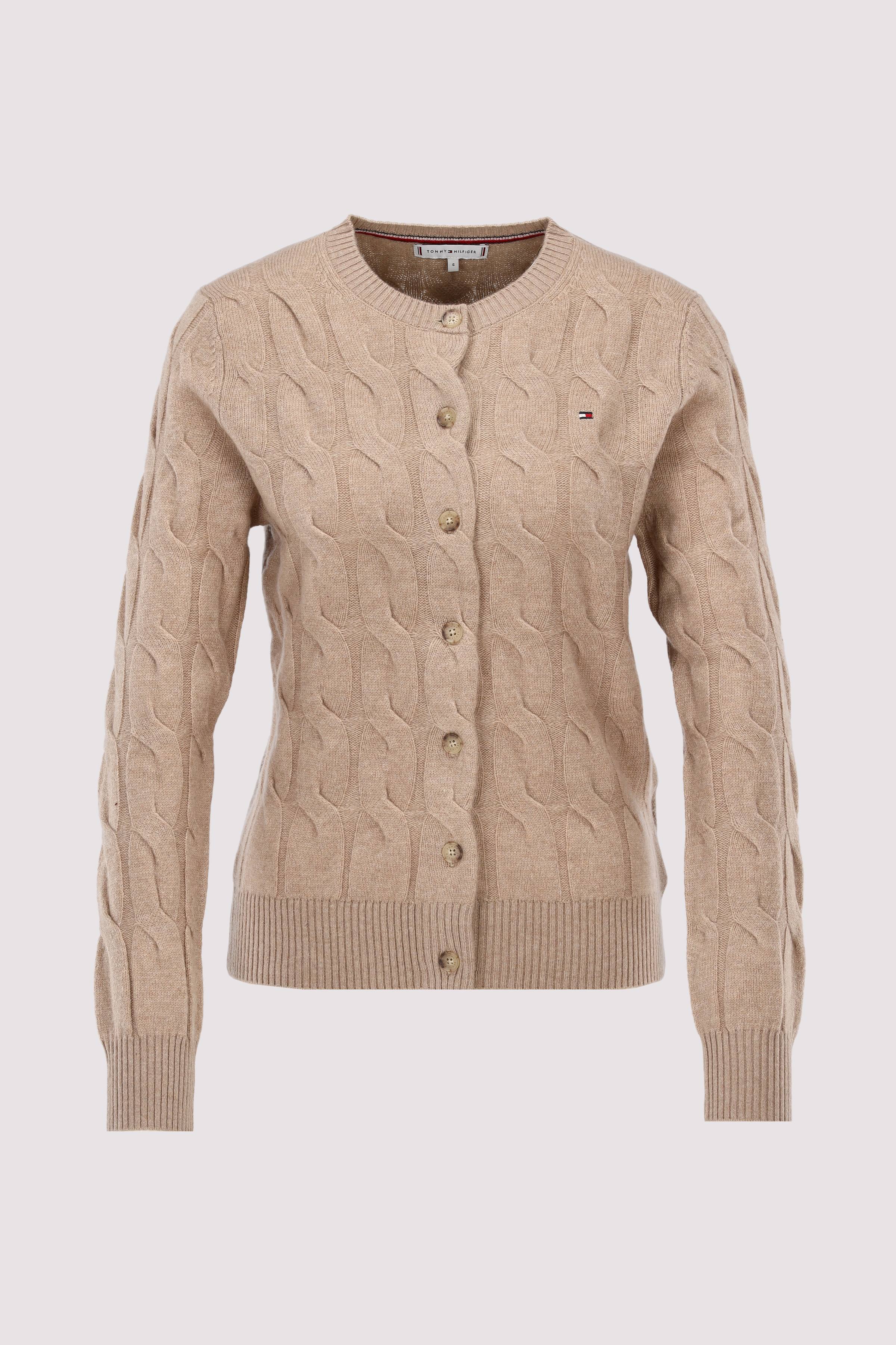 SOFT WOOL CABLE C-NK LS CARDIG