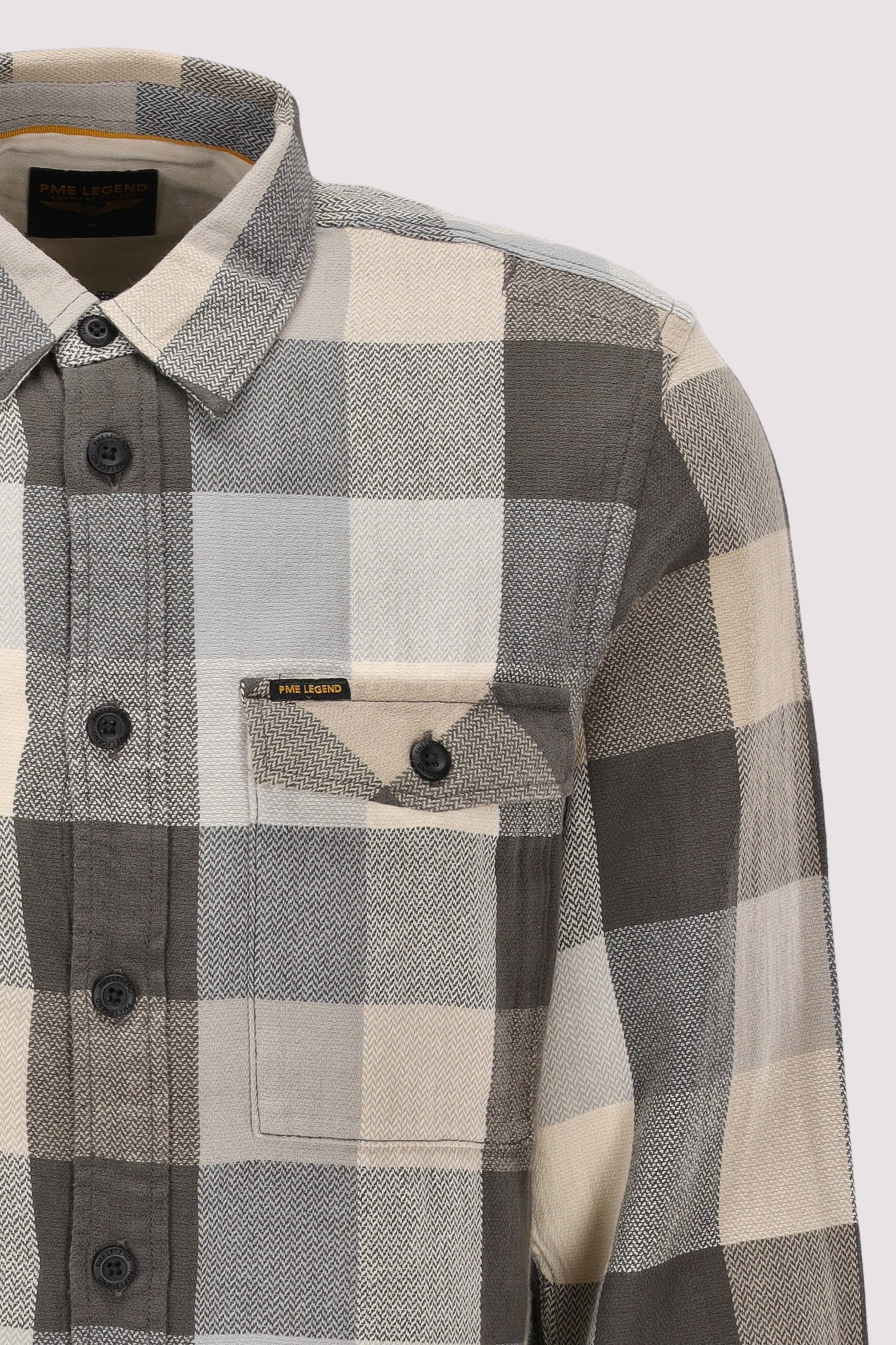 PME Legend - LONG SLEEVE SHIRT Herringbone 