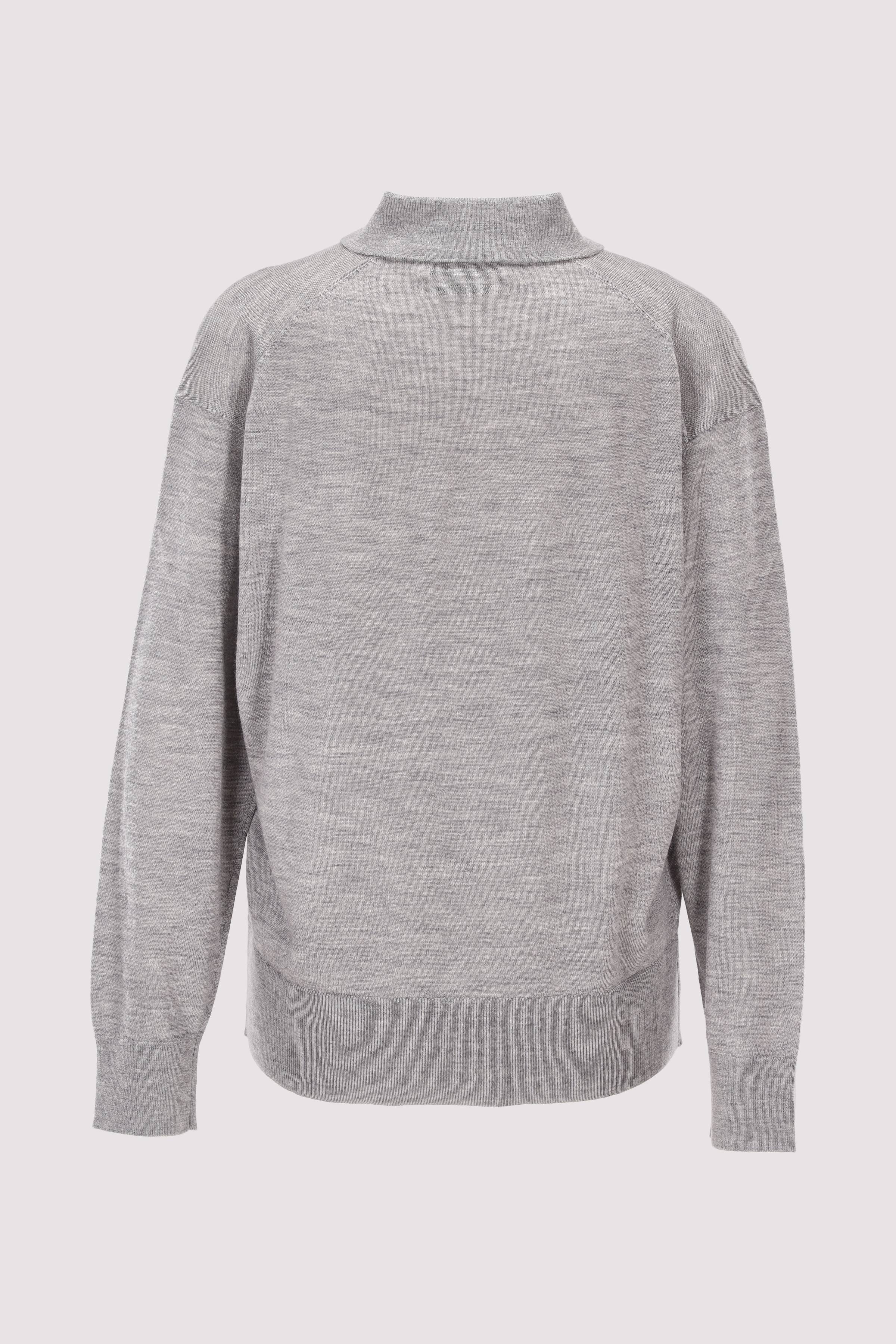 Pullover, longsleeve, polo col