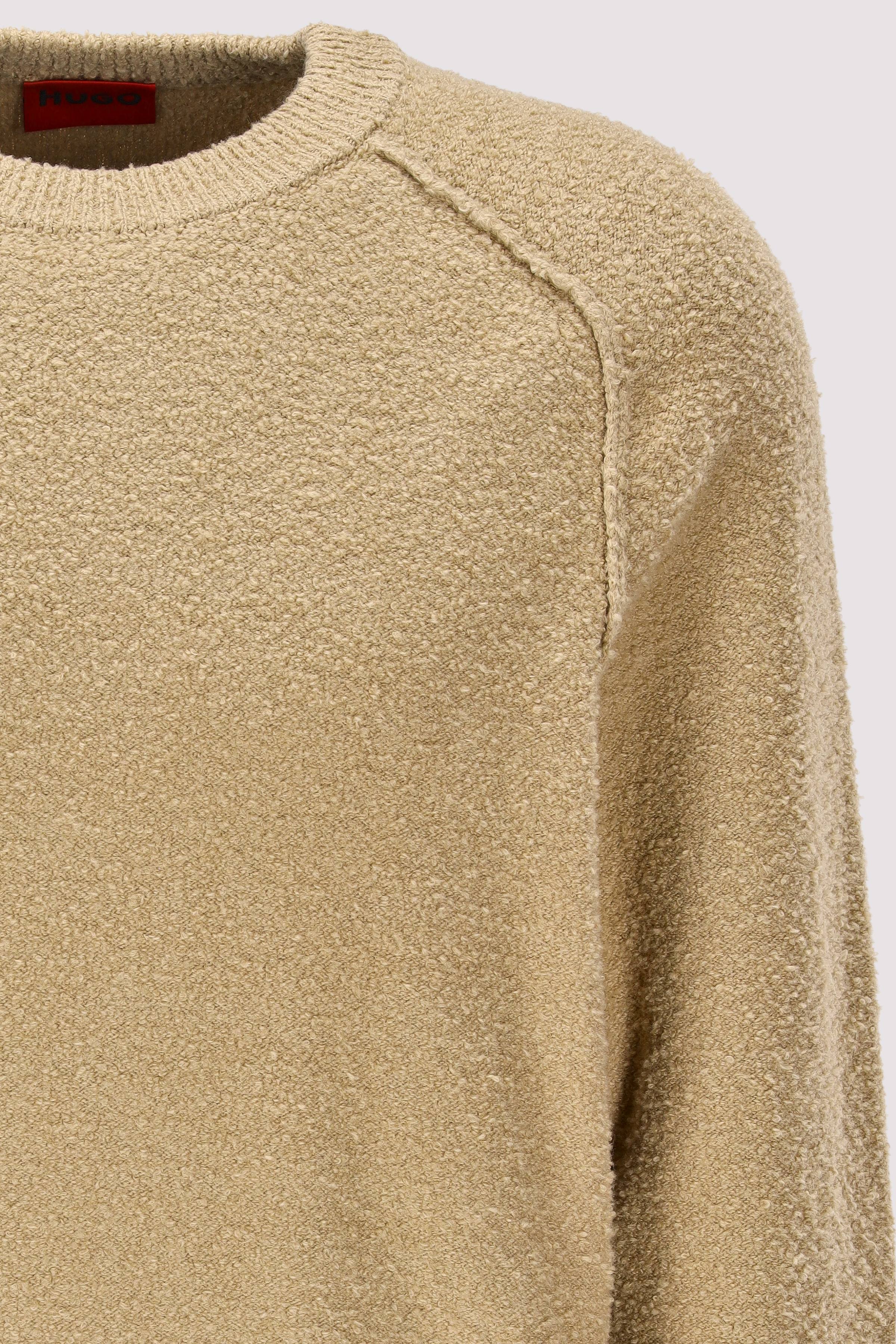 HUGO - HUGO Rundhalspullover Herren Beige