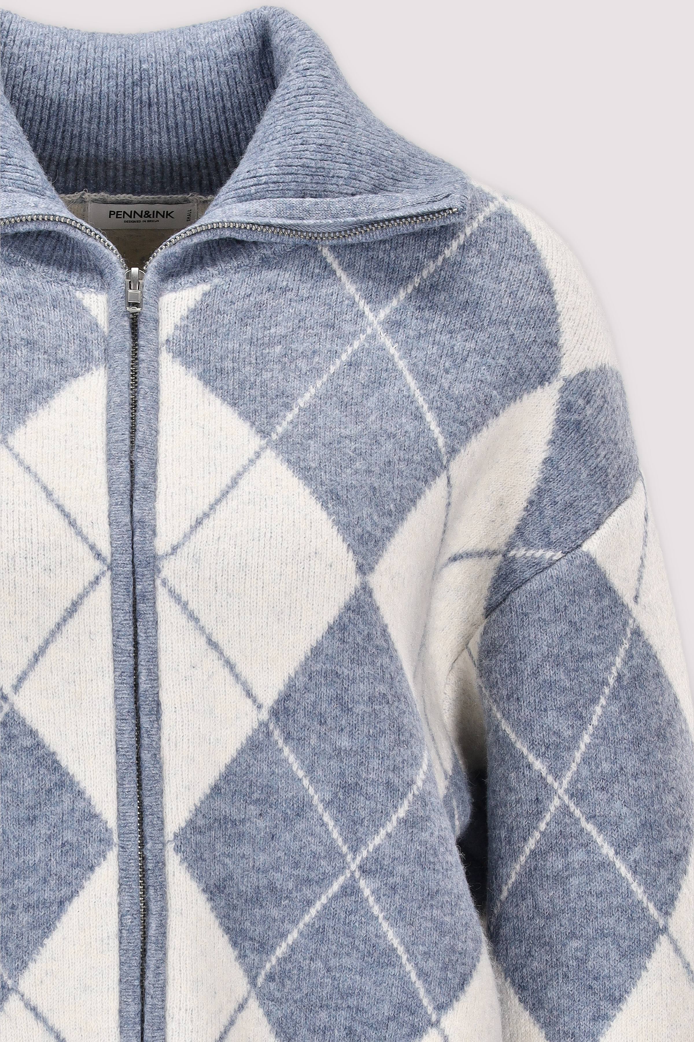 Penn&Ink - Penn&Ink Cardigan elegant blau ecru