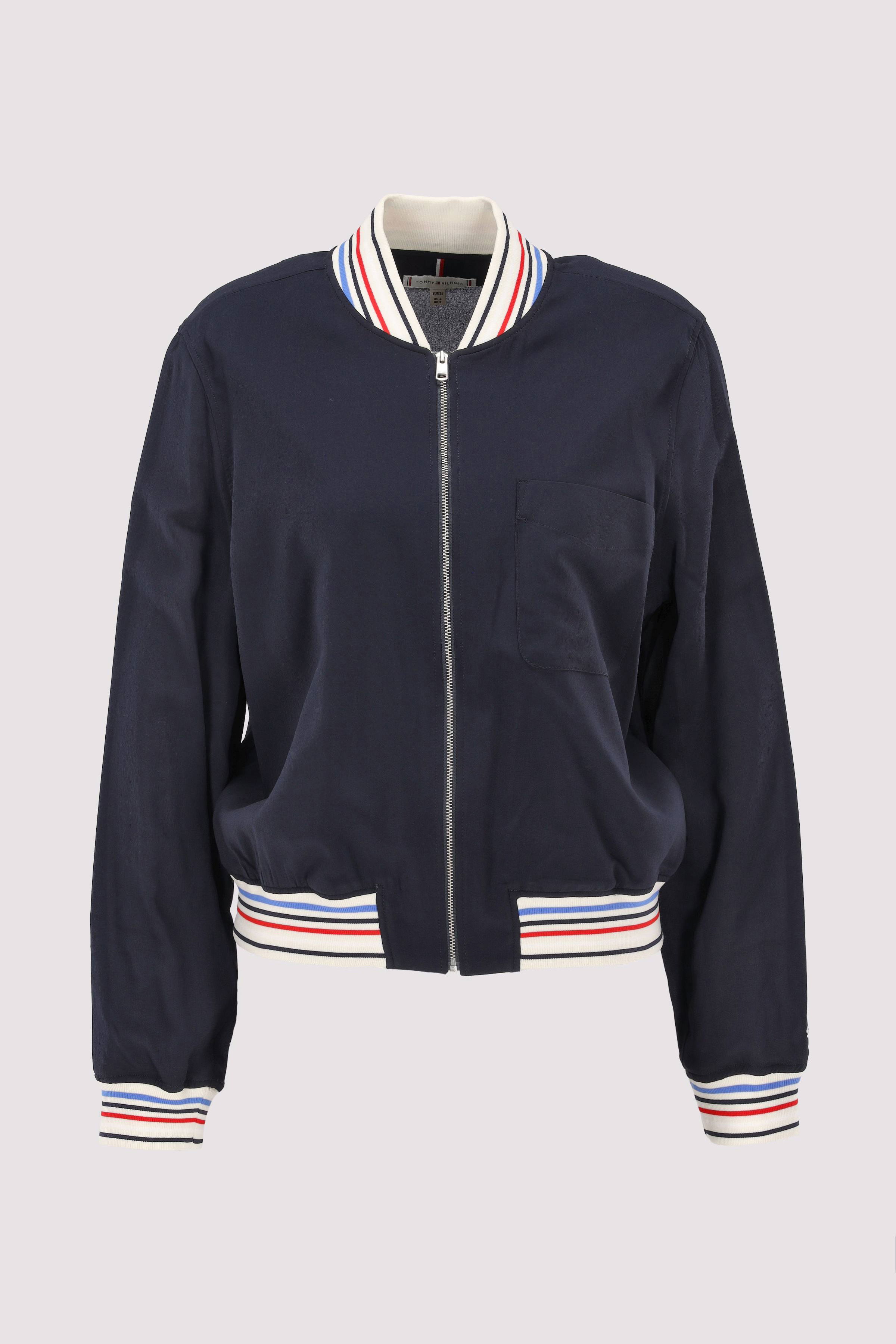 RIB TRIM LS ZIP TOP | Blue | 36 | 8720636209500