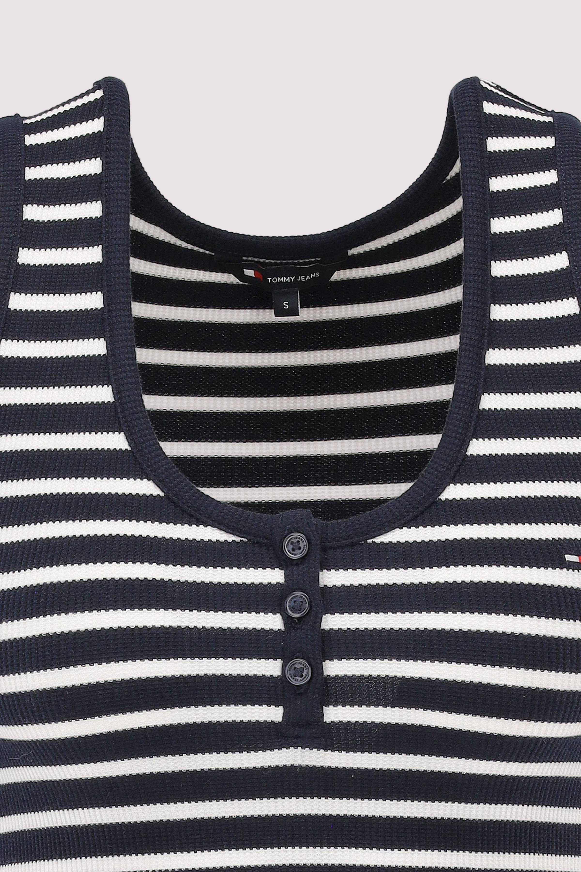 Tommy Jeans - TJW SLIM HENLEY WAFFLE TANK Tommy Jeans - TJW SLIM HENLEY WAFFLE TANK