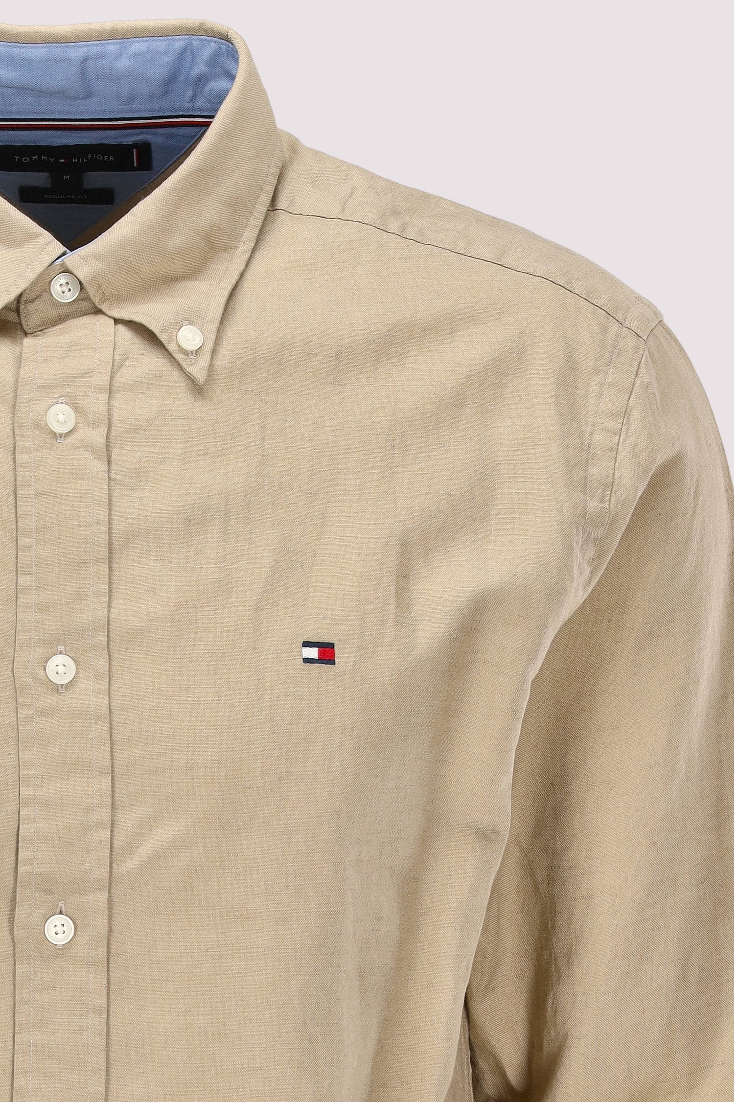 Tommy Hilfiger - Tommy Hilfiger Leinenhemd Khaki