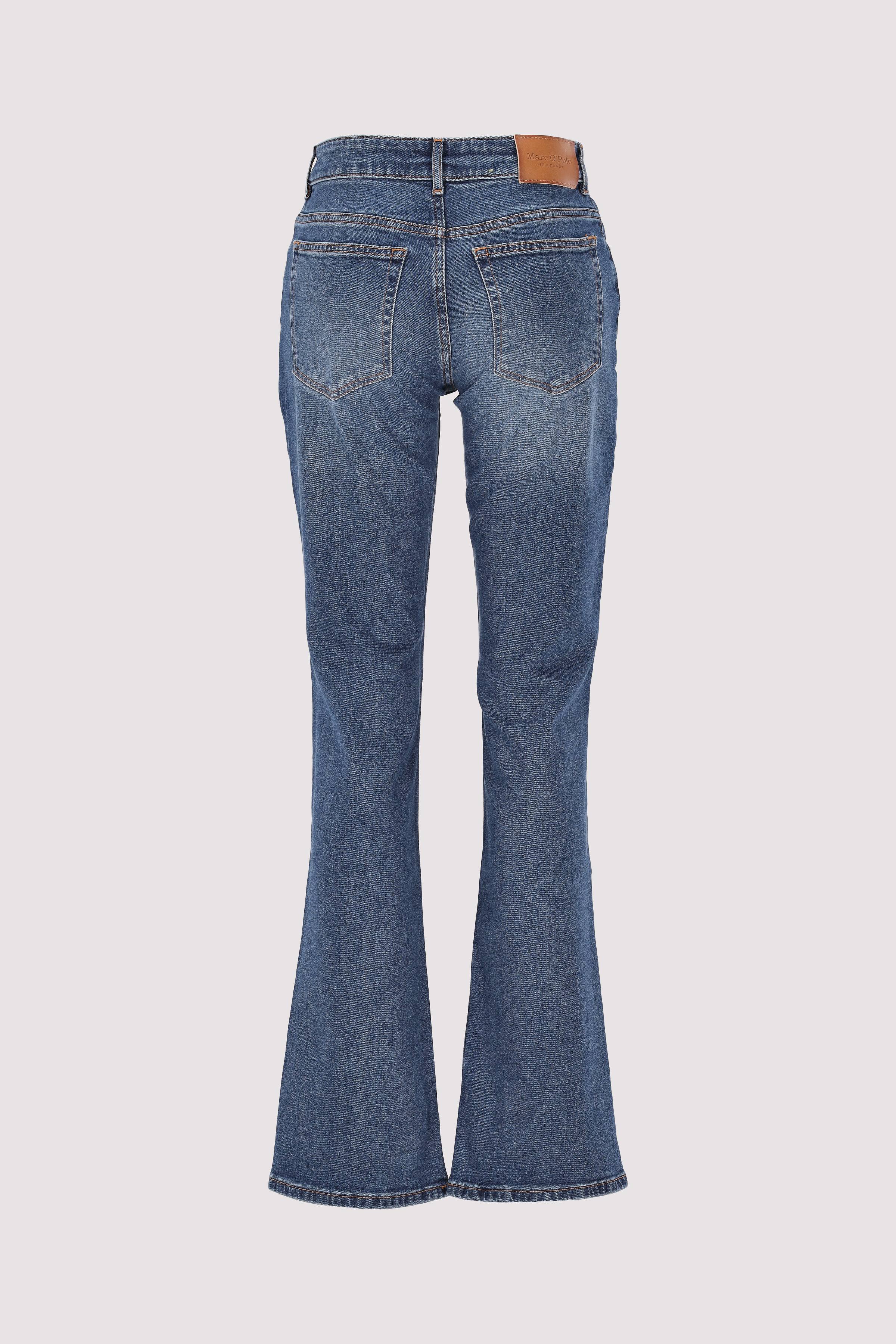 Denim trousers, high waist, fl
