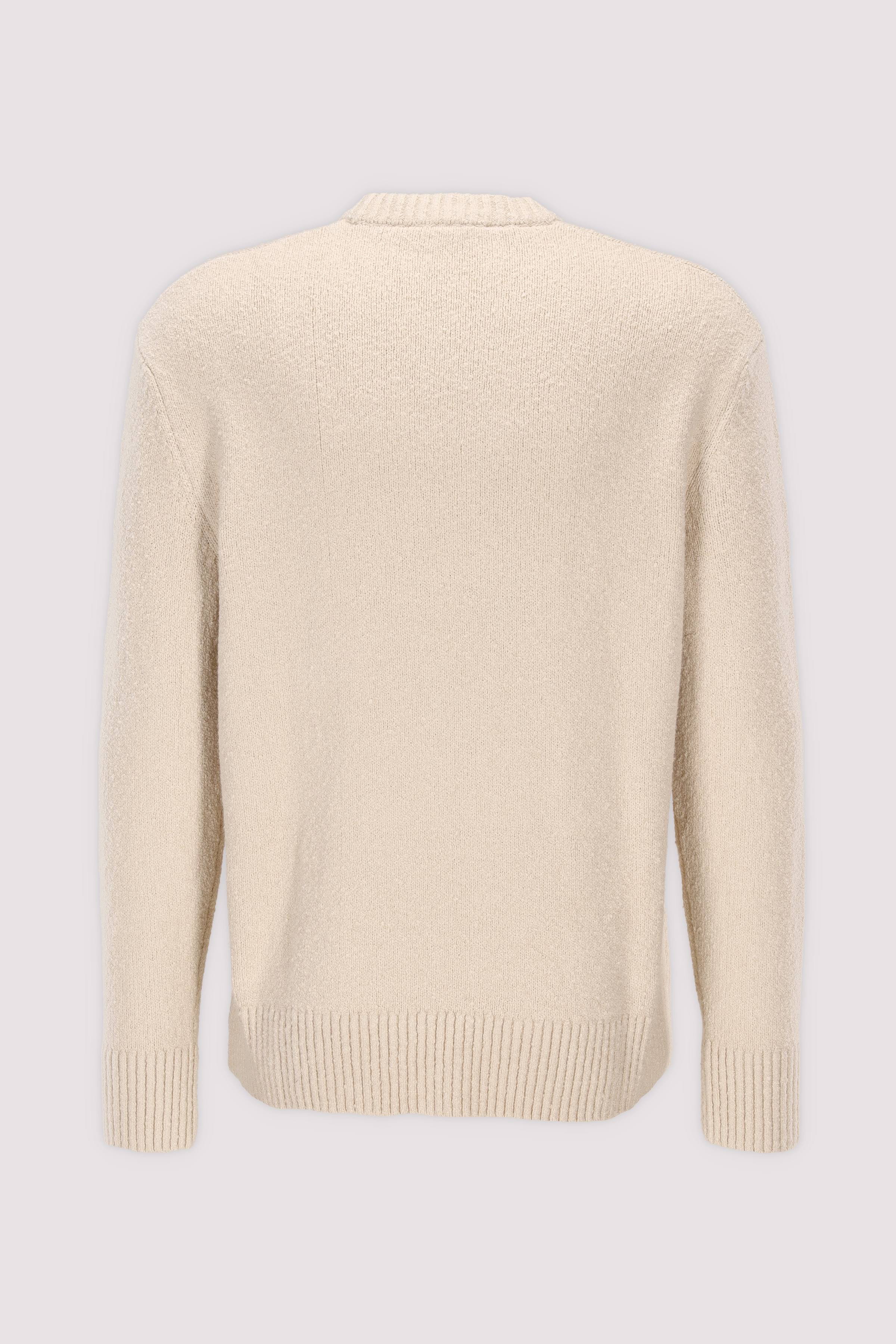 Selected Rundhalspullover beige weich