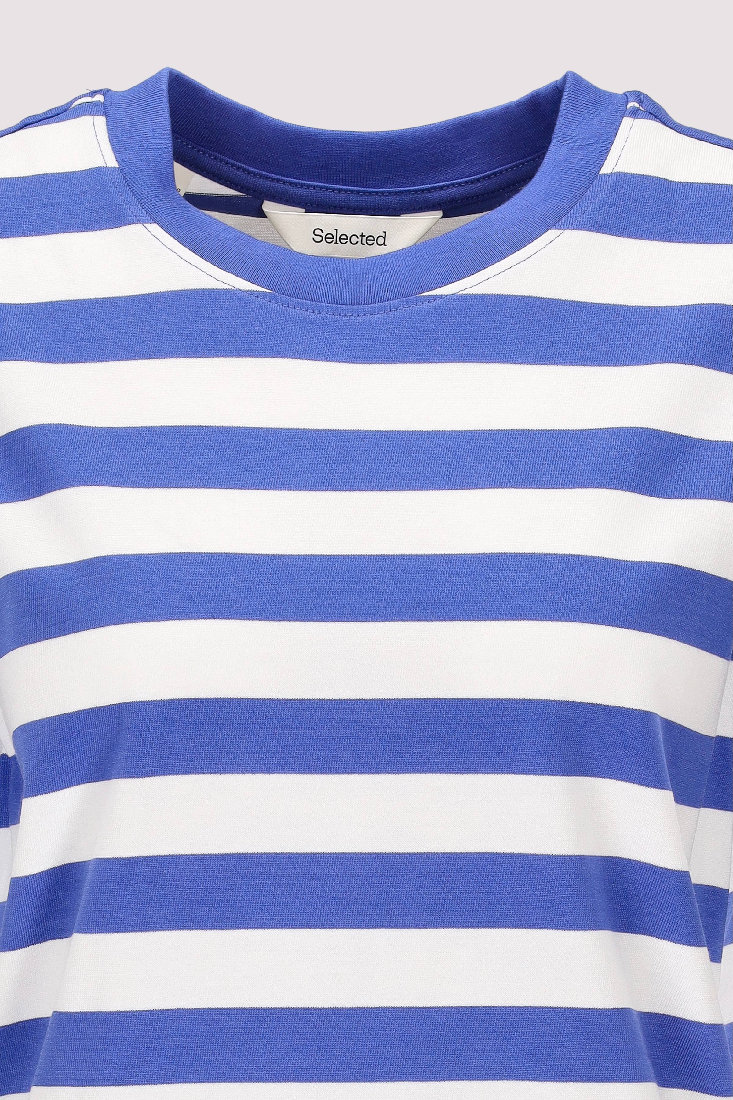 Selected - SLFESSENTIAL SS STRIPED BOXY T