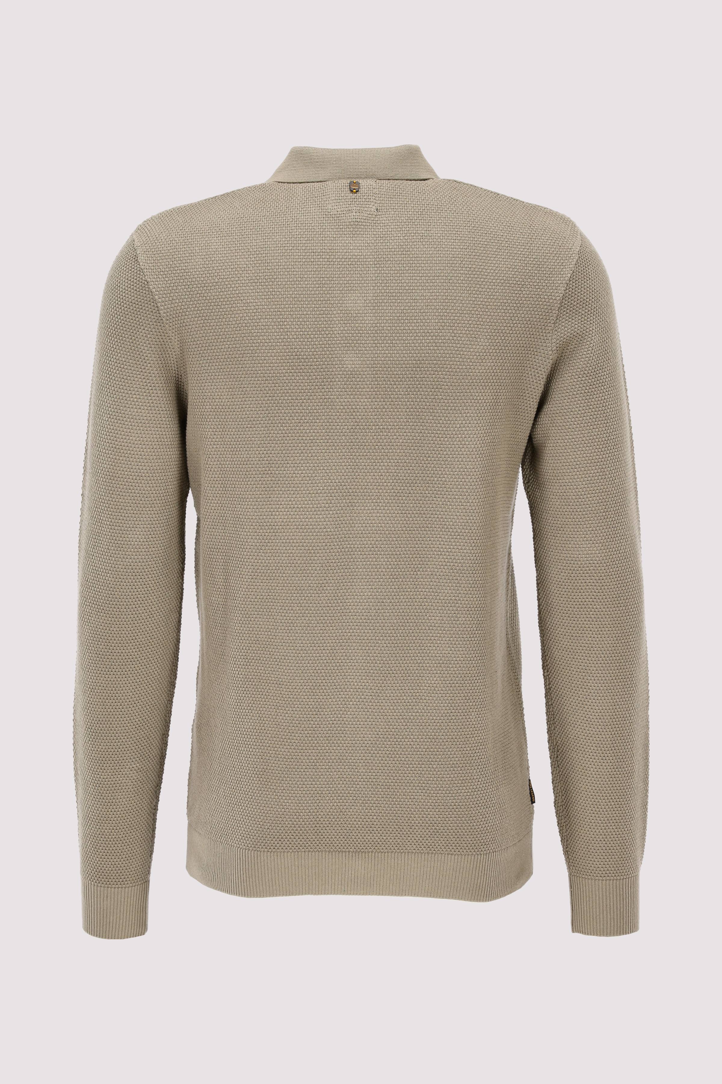 Long sleeve polo structure kni