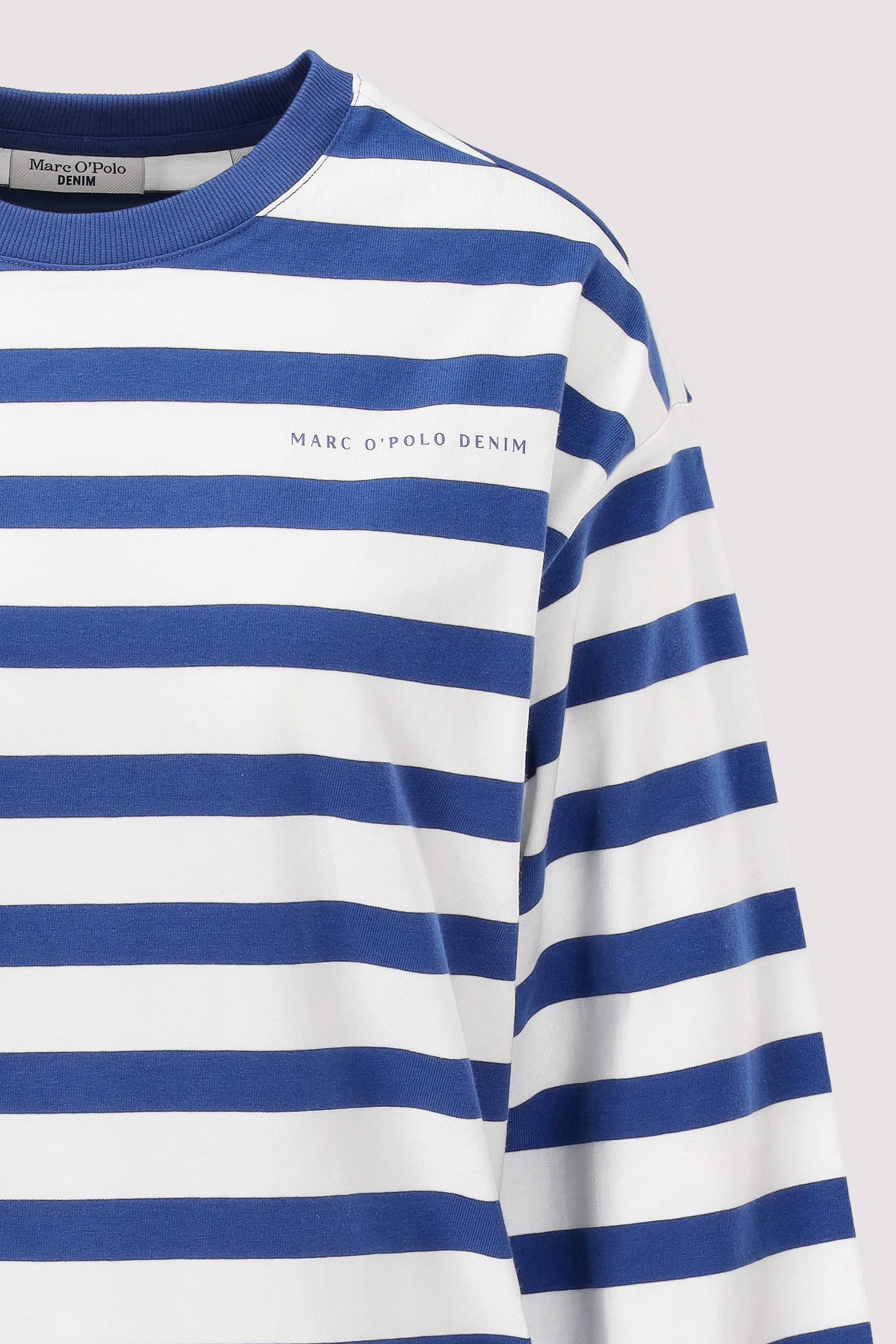 Marc O´Polo - T-Shirt, LSL, YD Stripes, Loos