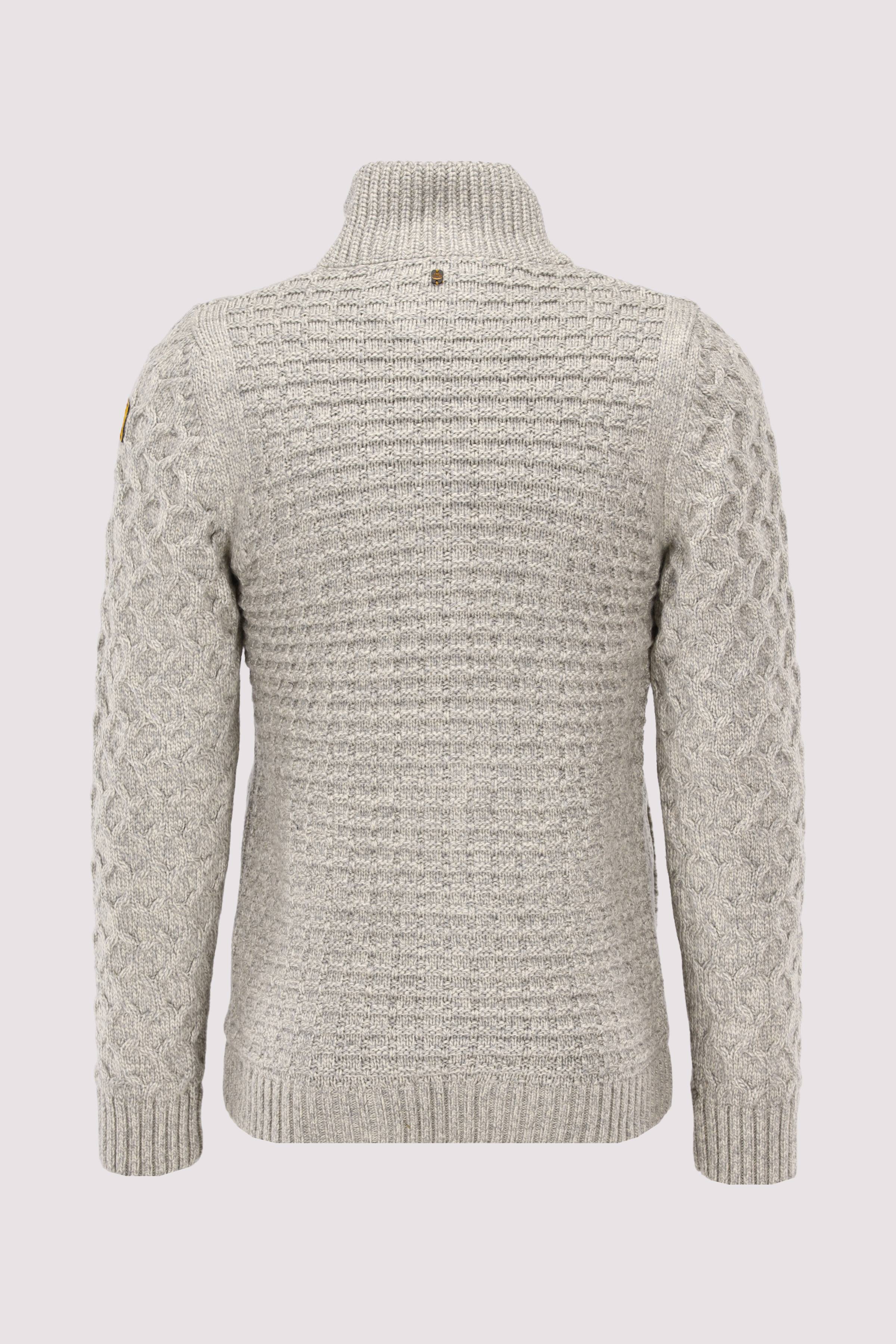 Zip jacket heavy knit mixed ya