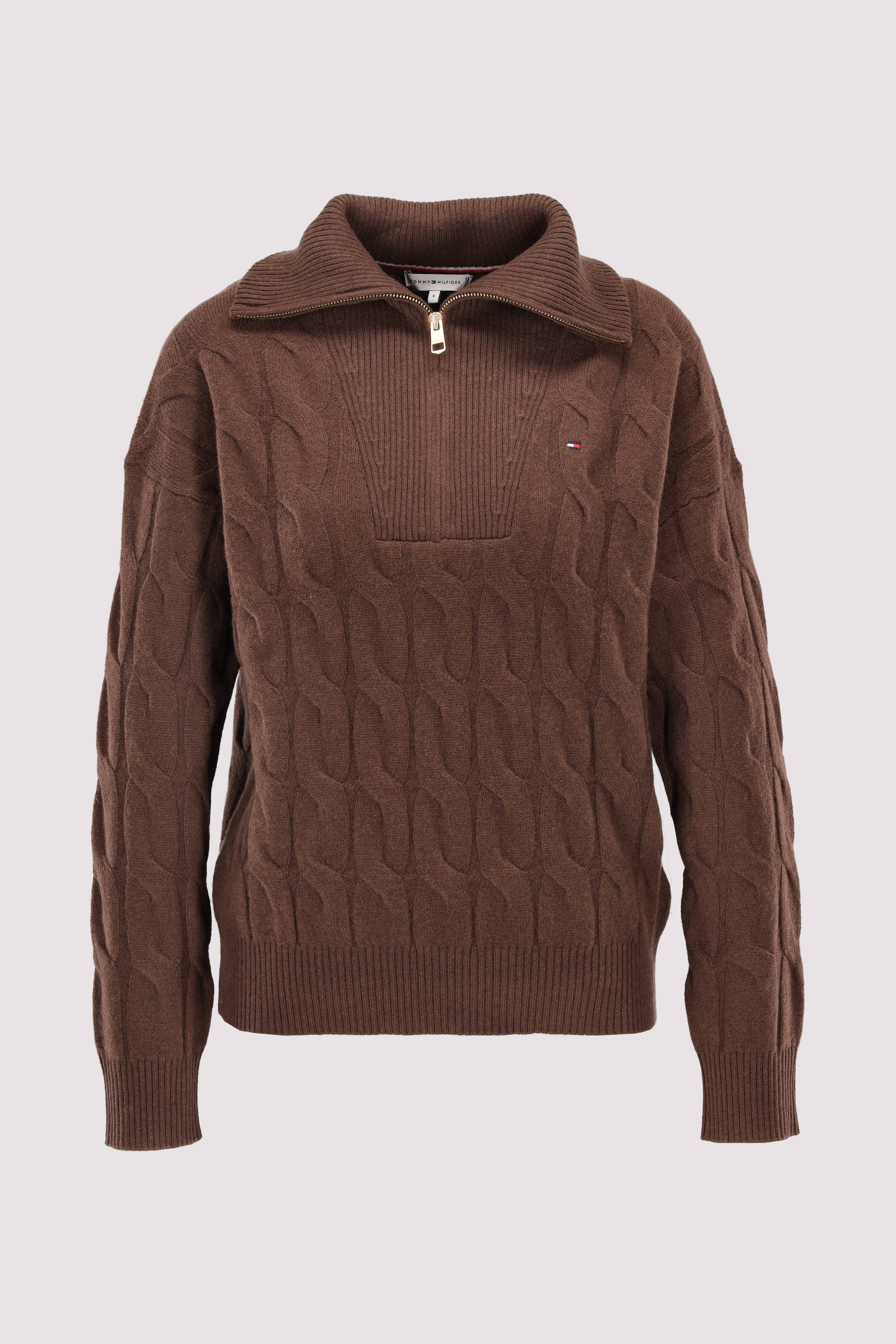 SOFT WOOL CABLE 1/2 ZIP LS SWT