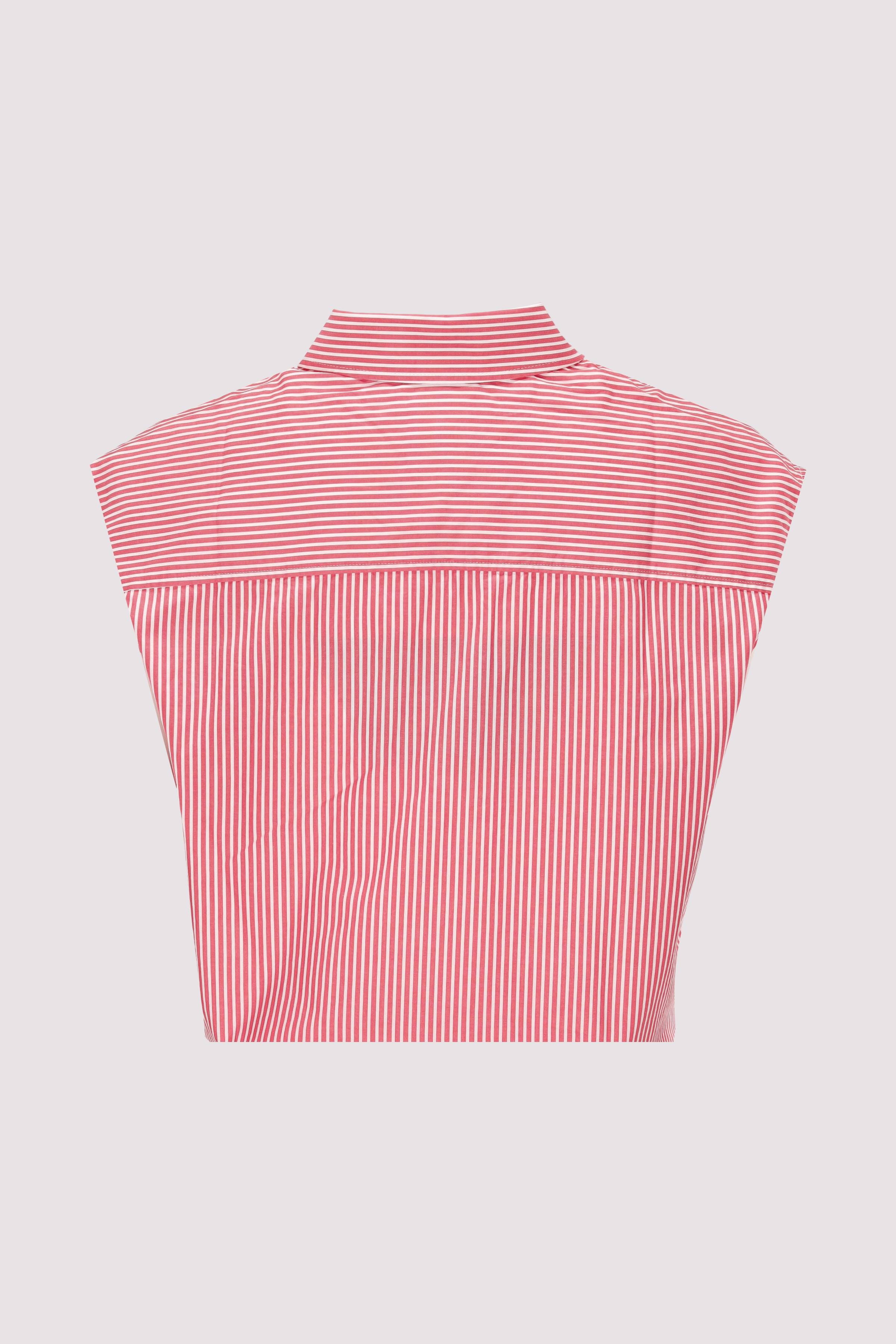 TJW POPLIN FRONT KNOT SHIRT