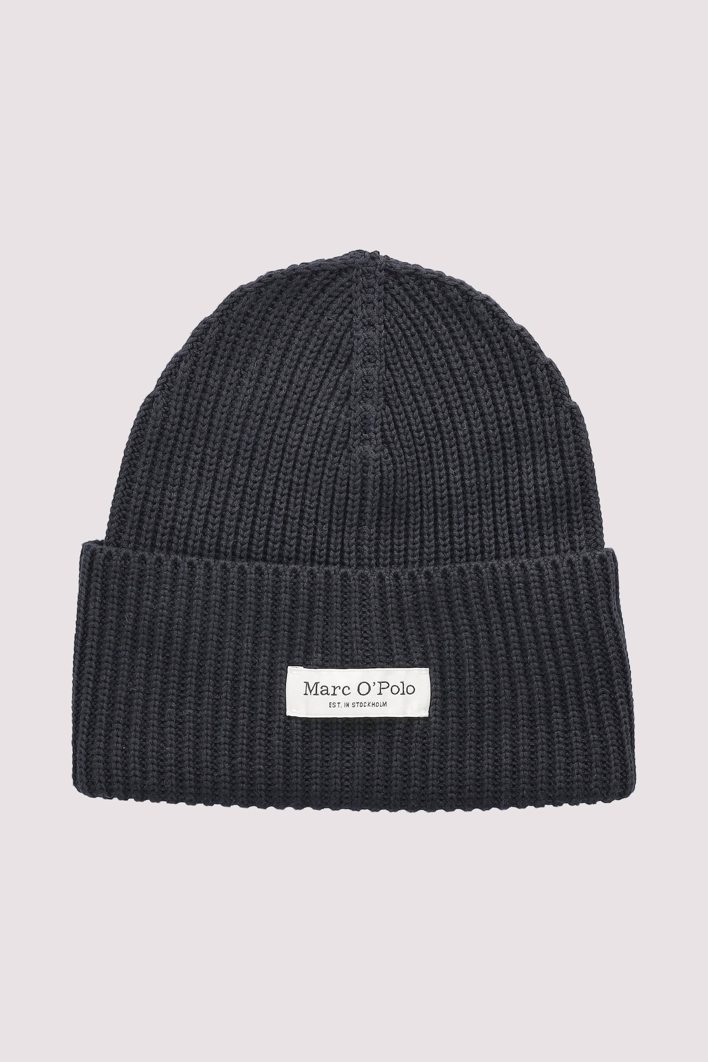 Beanie, knitted, with fold-up