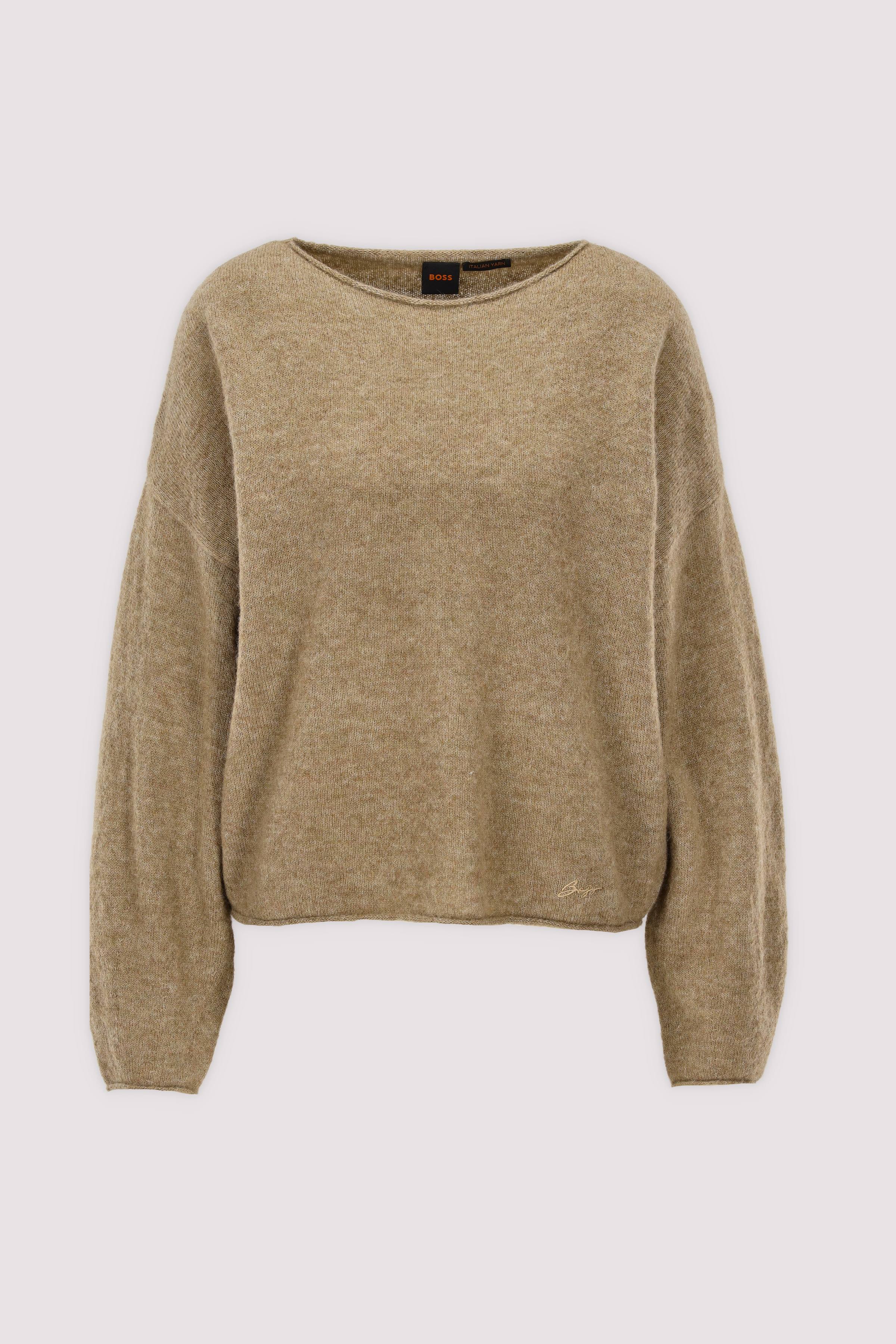 BOSS Damen Pullover Open Green