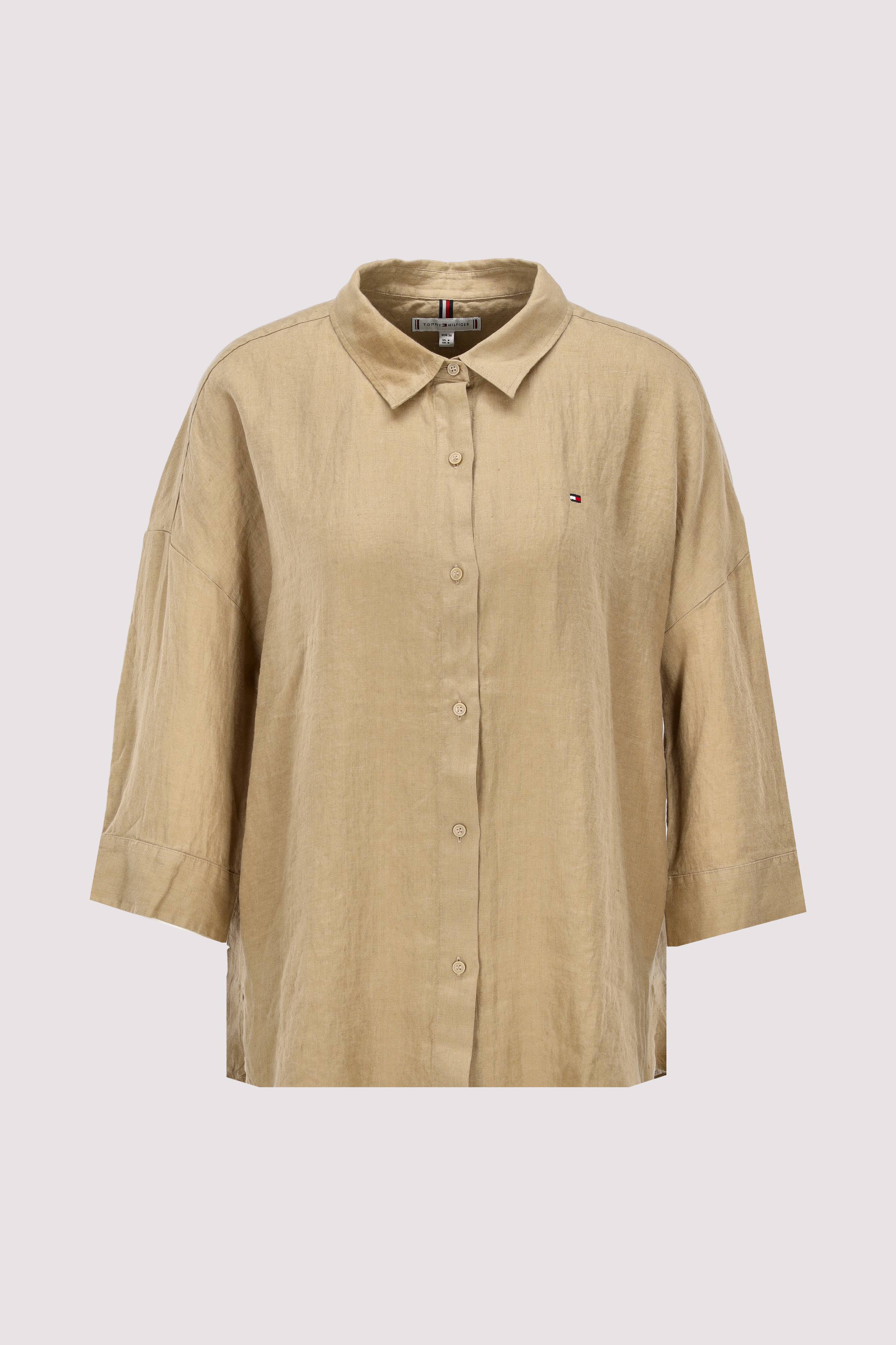 ESS LINEN LOOSE 3-4 SLEEVE SHI