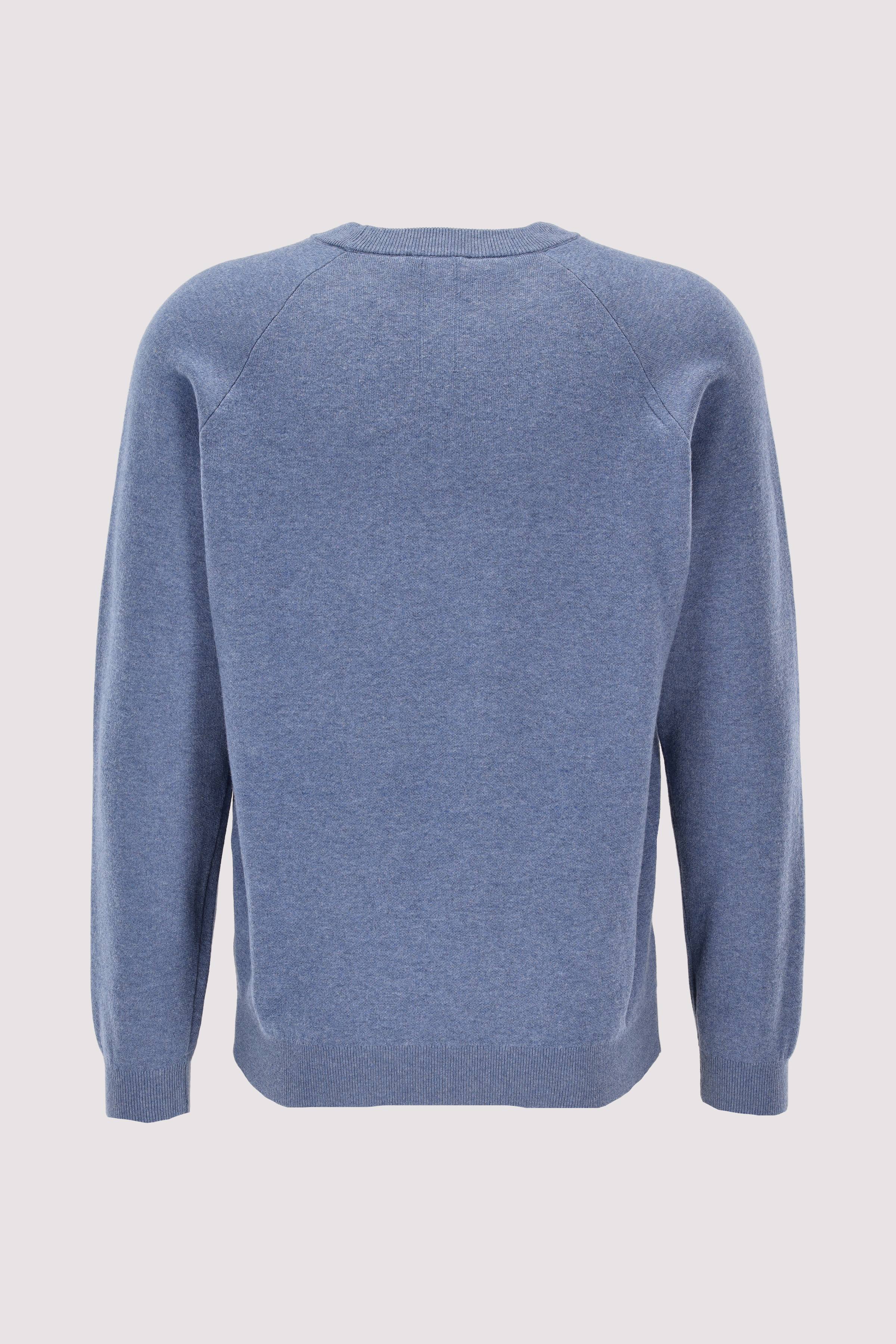 NOWADAYS Rundhalspullover blau zeitlos