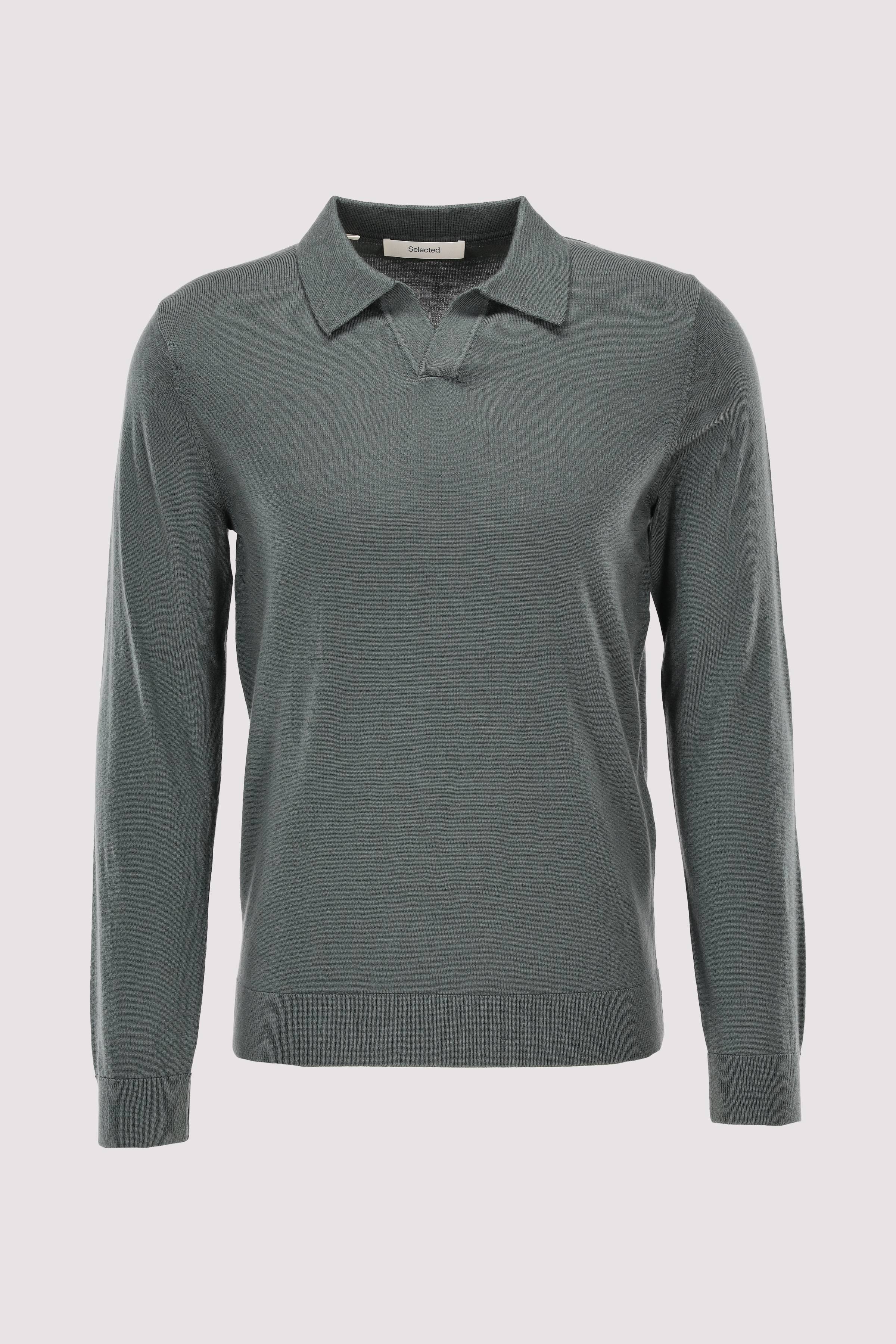 SLHTRAY LS KNIT MERINO OPEN PO