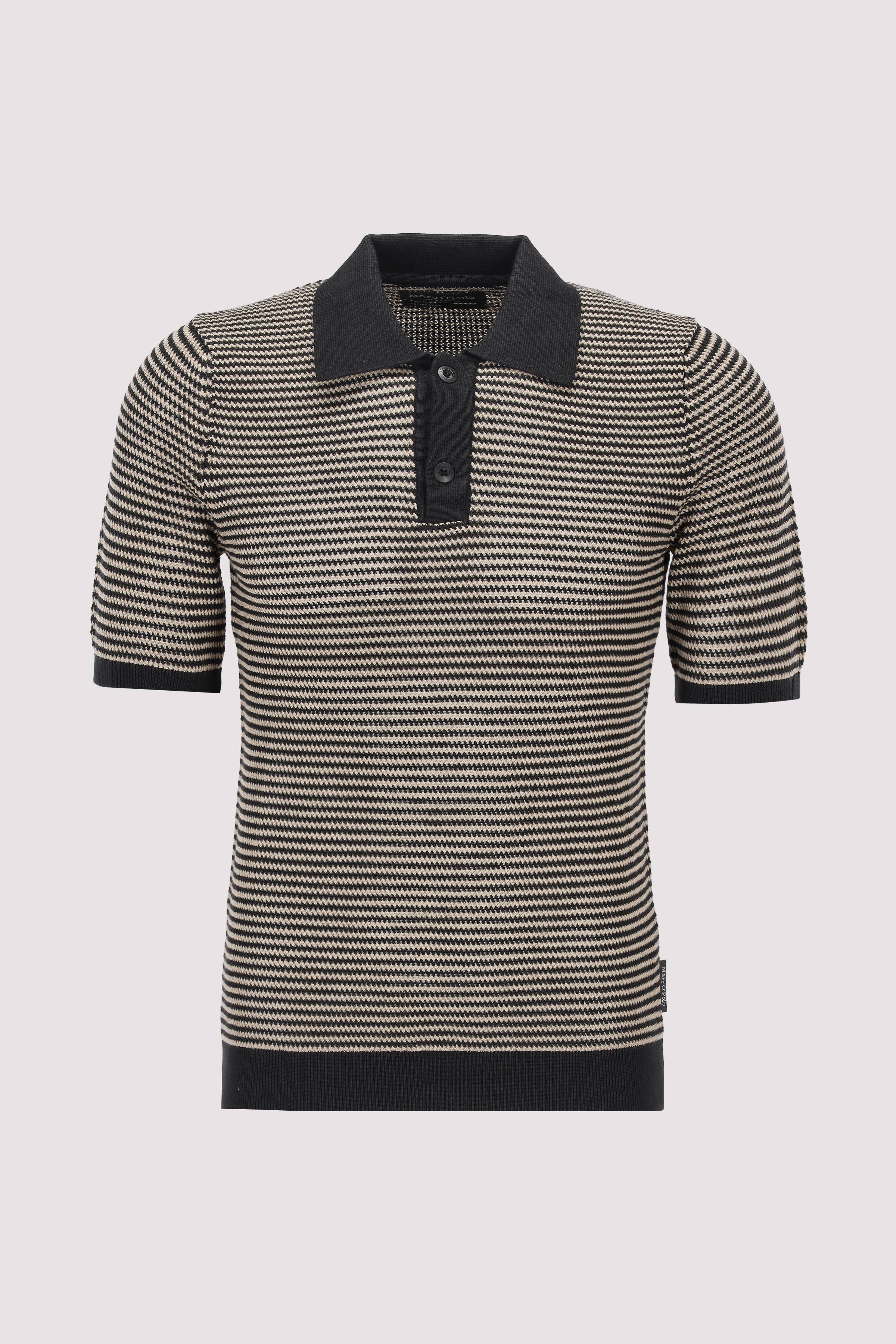 Polo, structured cotton, strip