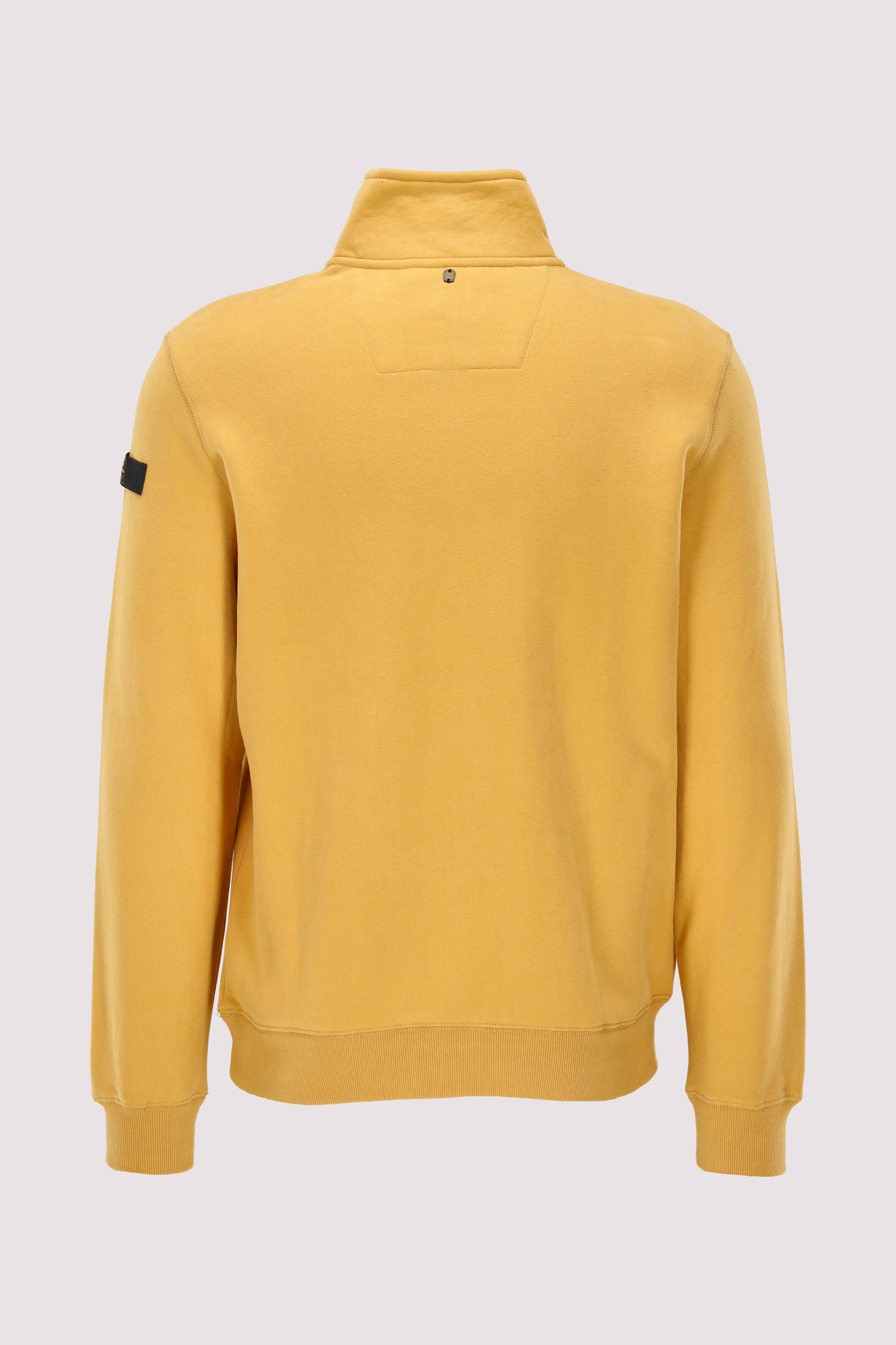 Half zip collar peached fleece