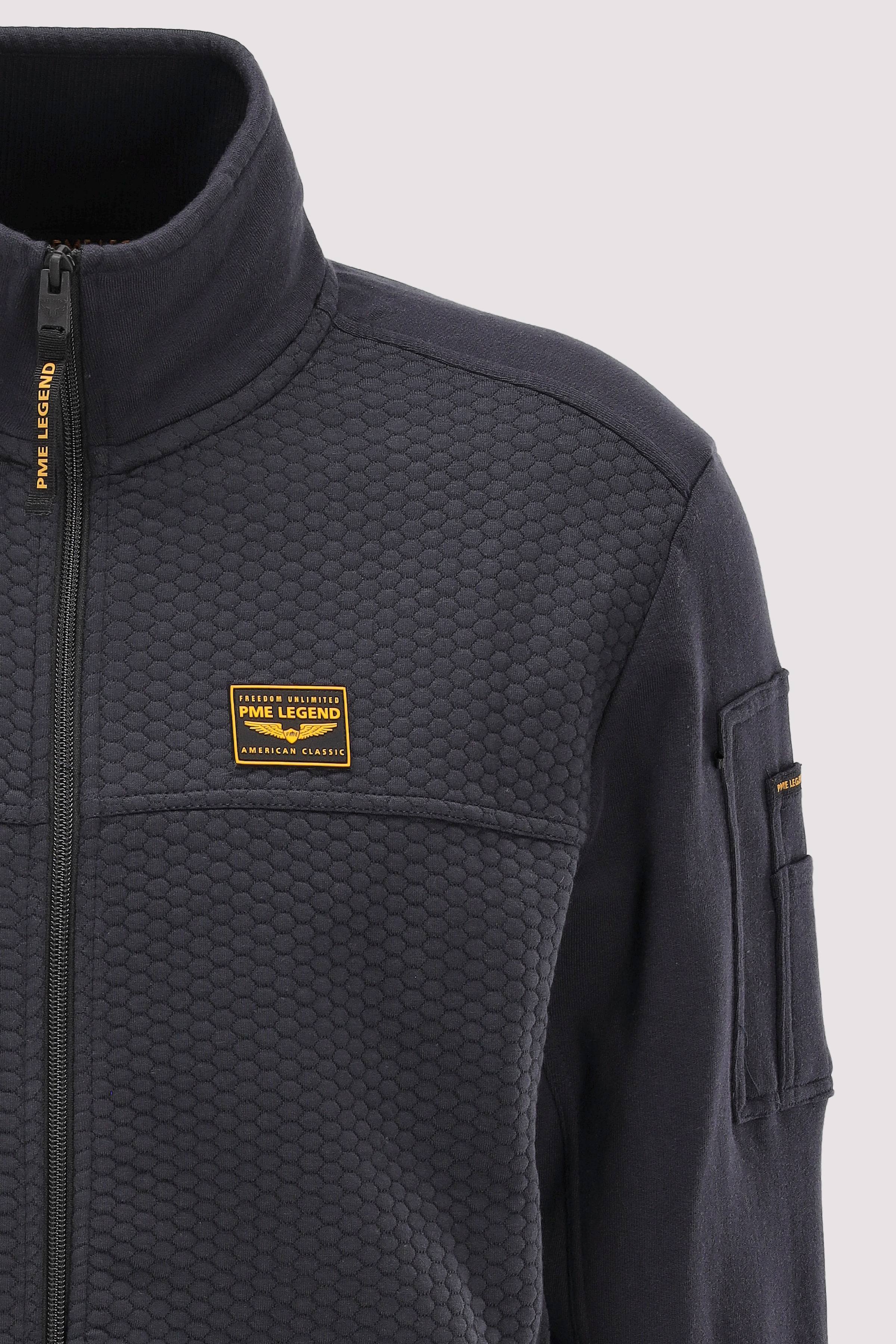 PME Legend - Zip jacket jacquard interlock 