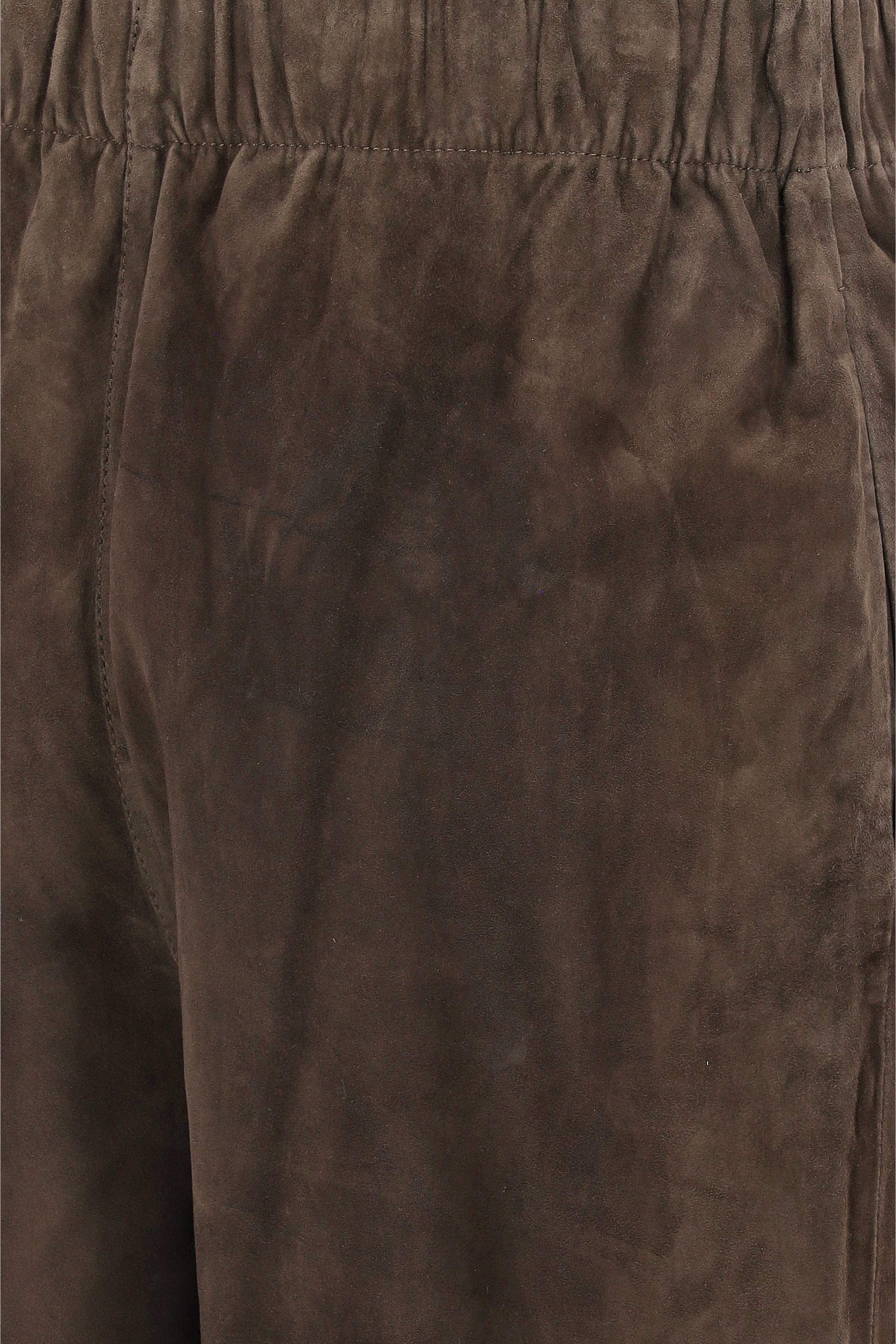 Marc O Polo Casual - Marc O'Polo Lederhose Mossy earth