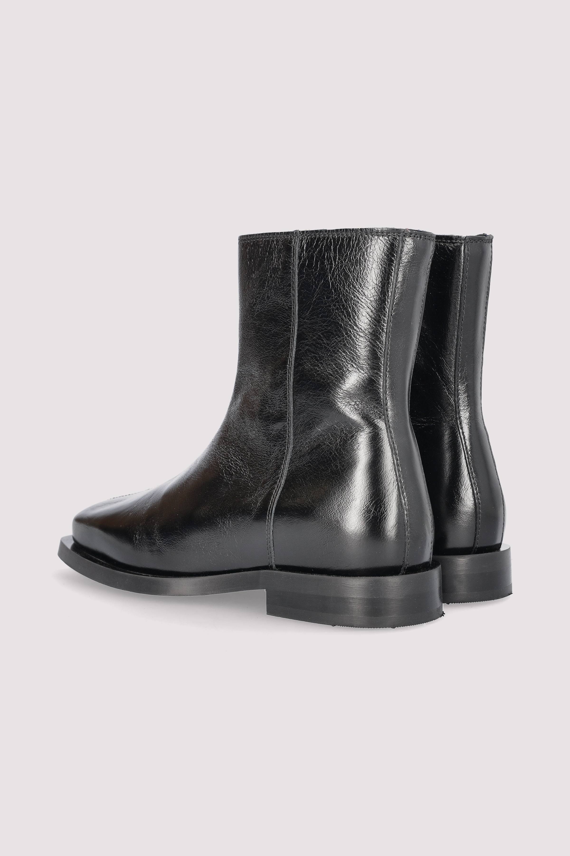 Selected - SLFHALEY LEATHER ZIPPER BOOT